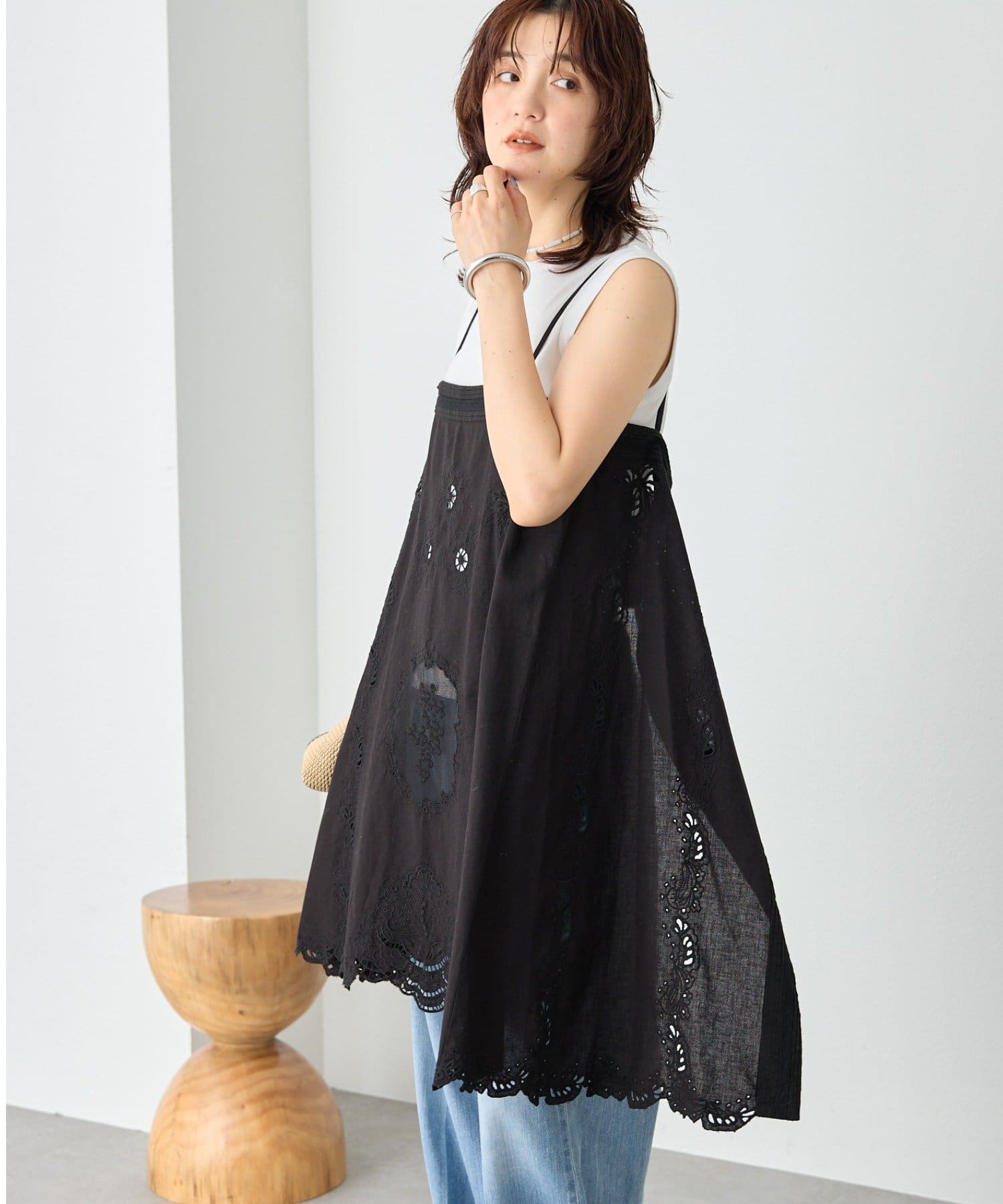 OUTLET(アウトレット) 【RIVE DROITE】【à Nice 】2wayエプロンブラウス
