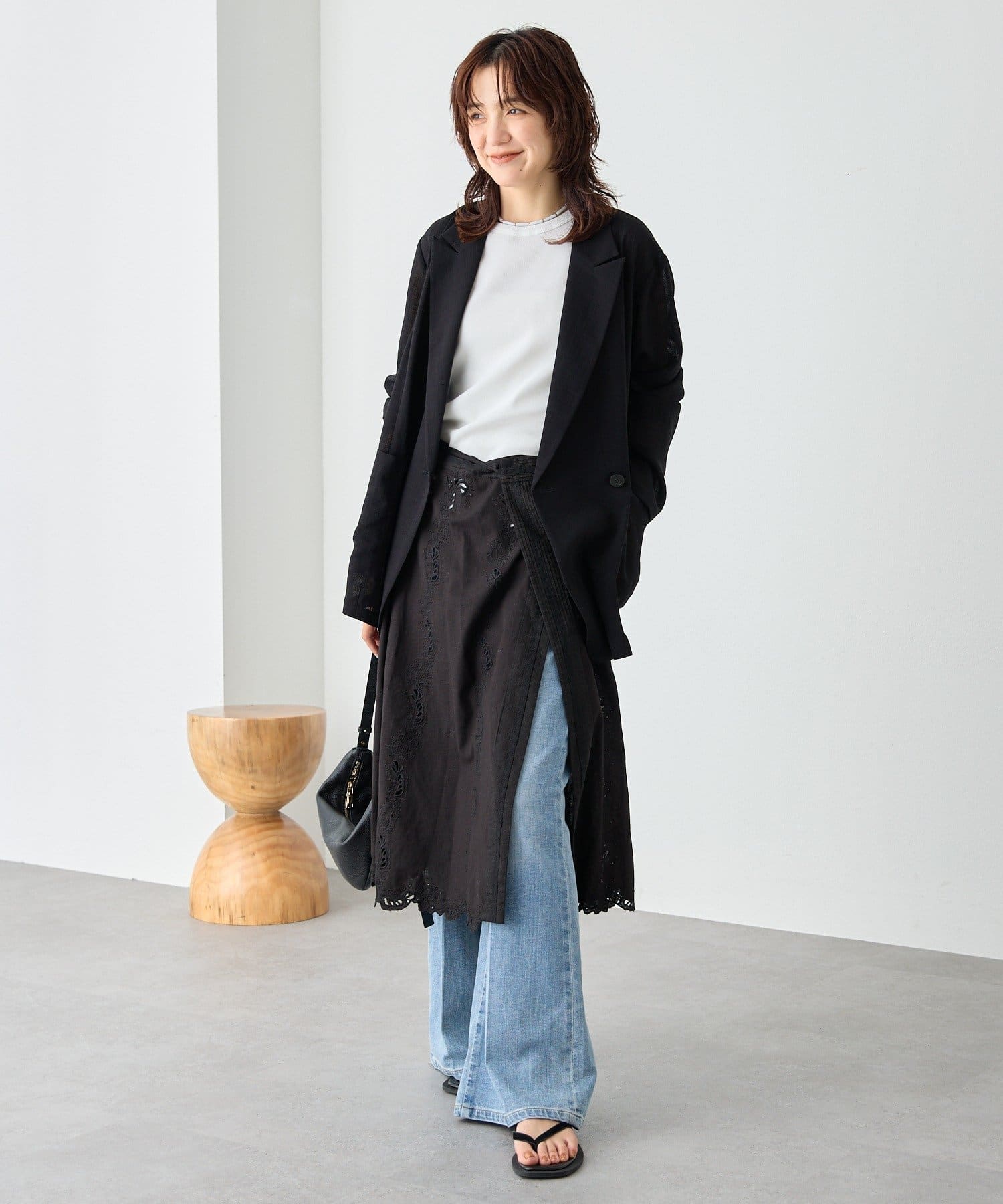 OUTLET(アウトレット) 【RIVE DROITE】【à Nice 】2wayエプロンブラウス
