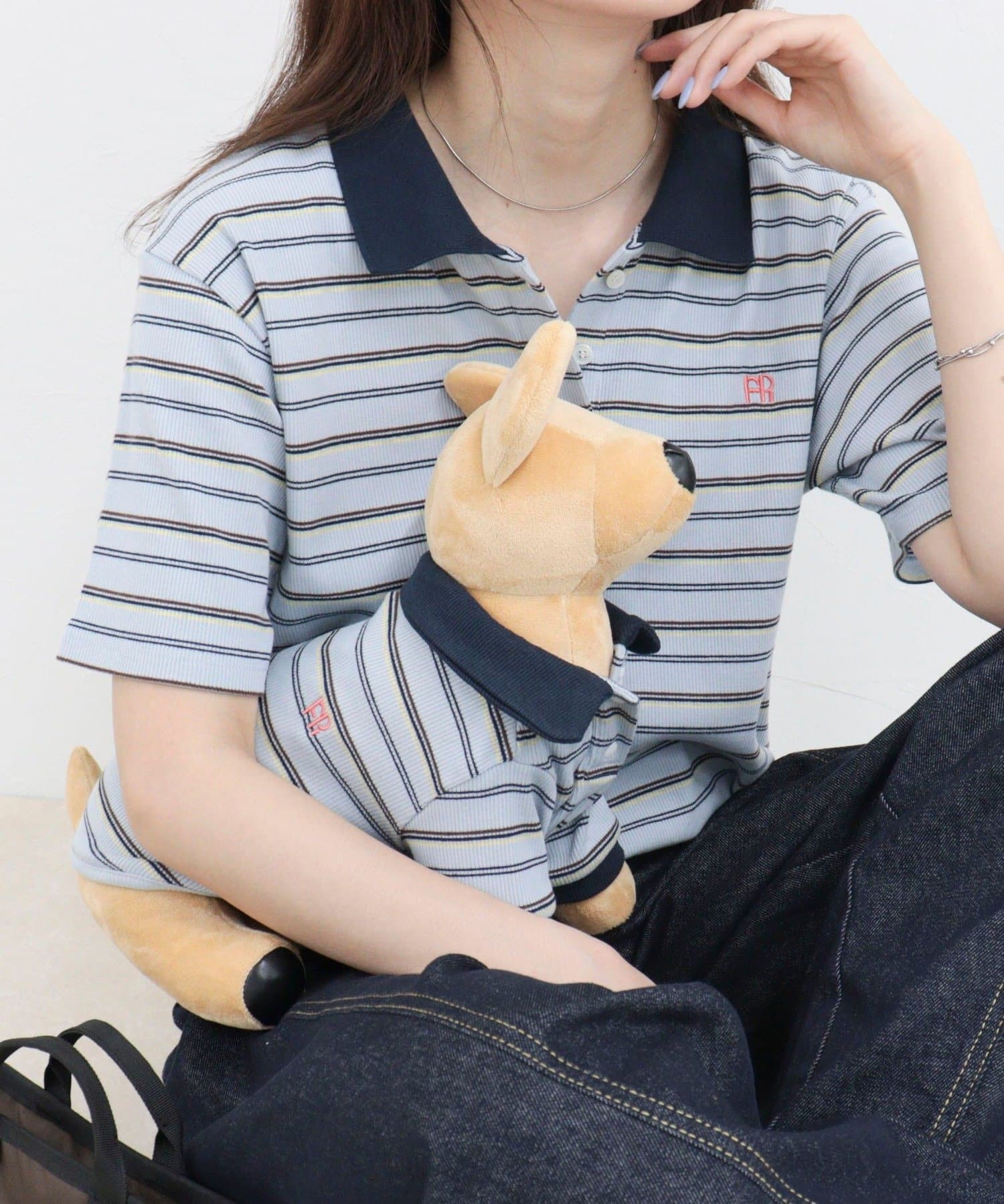 FREDY & GLOSTER(フレディ アンド グロスター) マルチボーダーポロシャツ