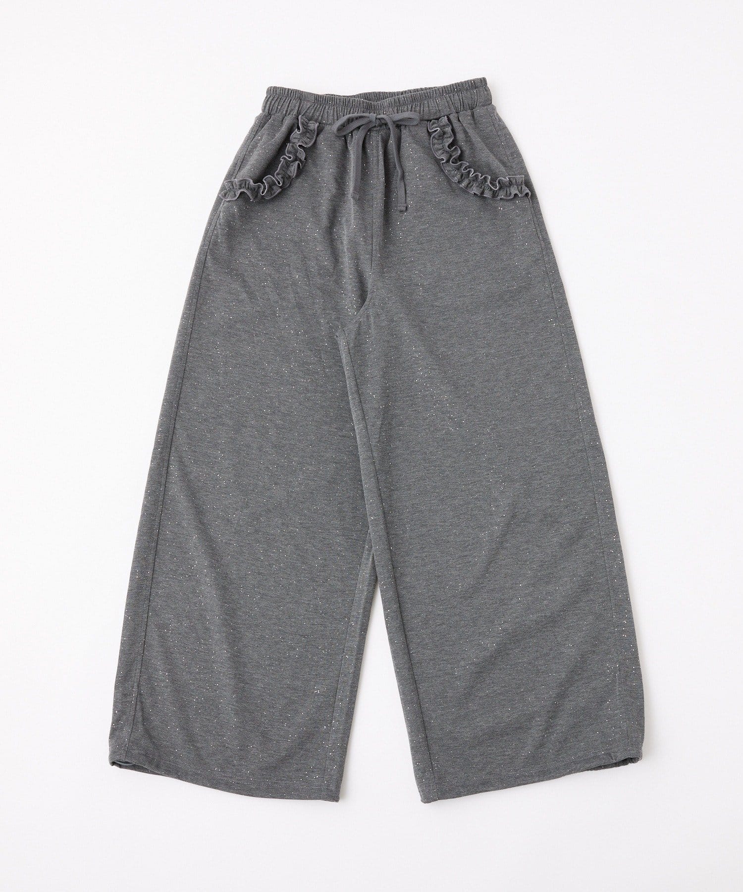 one after another NICE CLAUP(ワンアフターアナザー ナイスクラップ) 【UVカット/セットアップ可能】刺しゅう入りキラキラスウェットパンツ