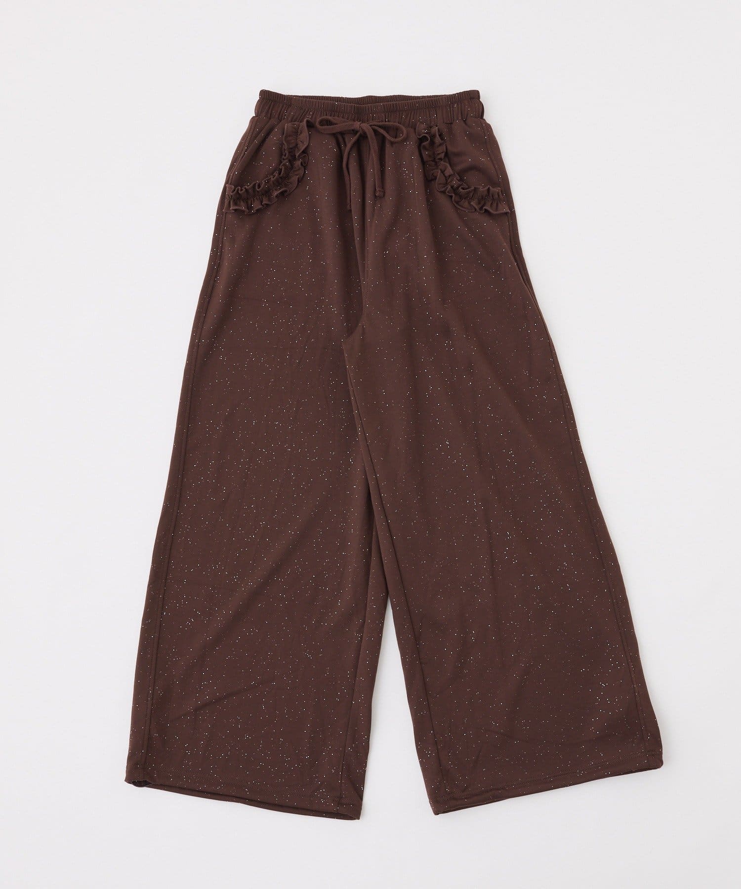 one after another NICE CLAUP(ワンアフターアナザー ナイスクラップ) 【UVカット/セットアップ可能】刺しゅう入りキラキラスウェットパンツ
