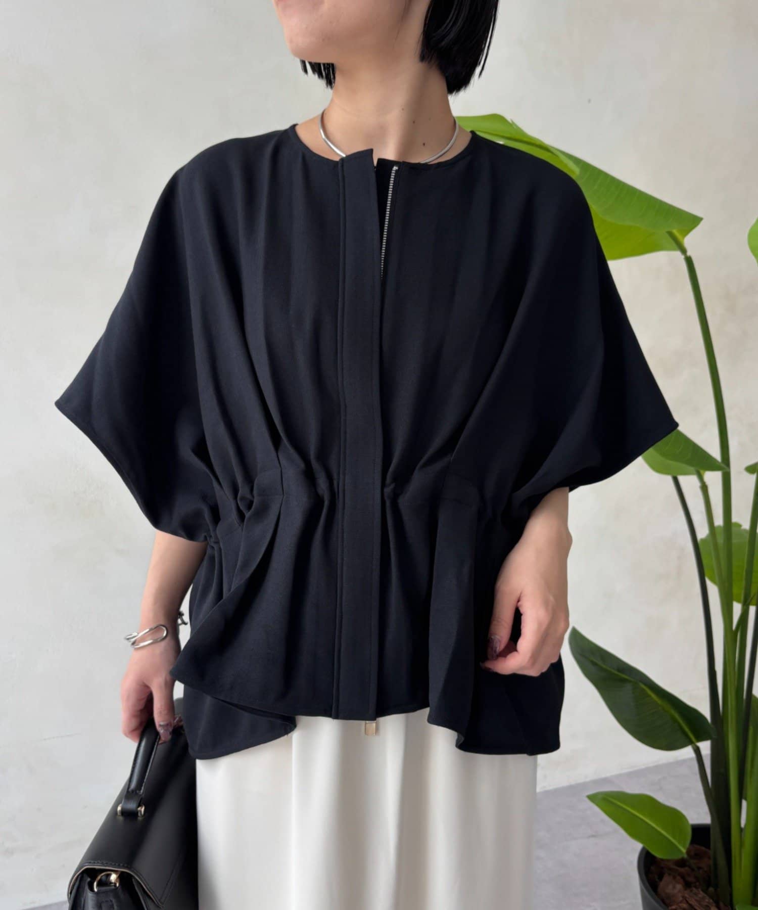 Jena　espace merveilleux(ジェナ　エスパスメルヴェイユ) ジャガードタックブルゾン