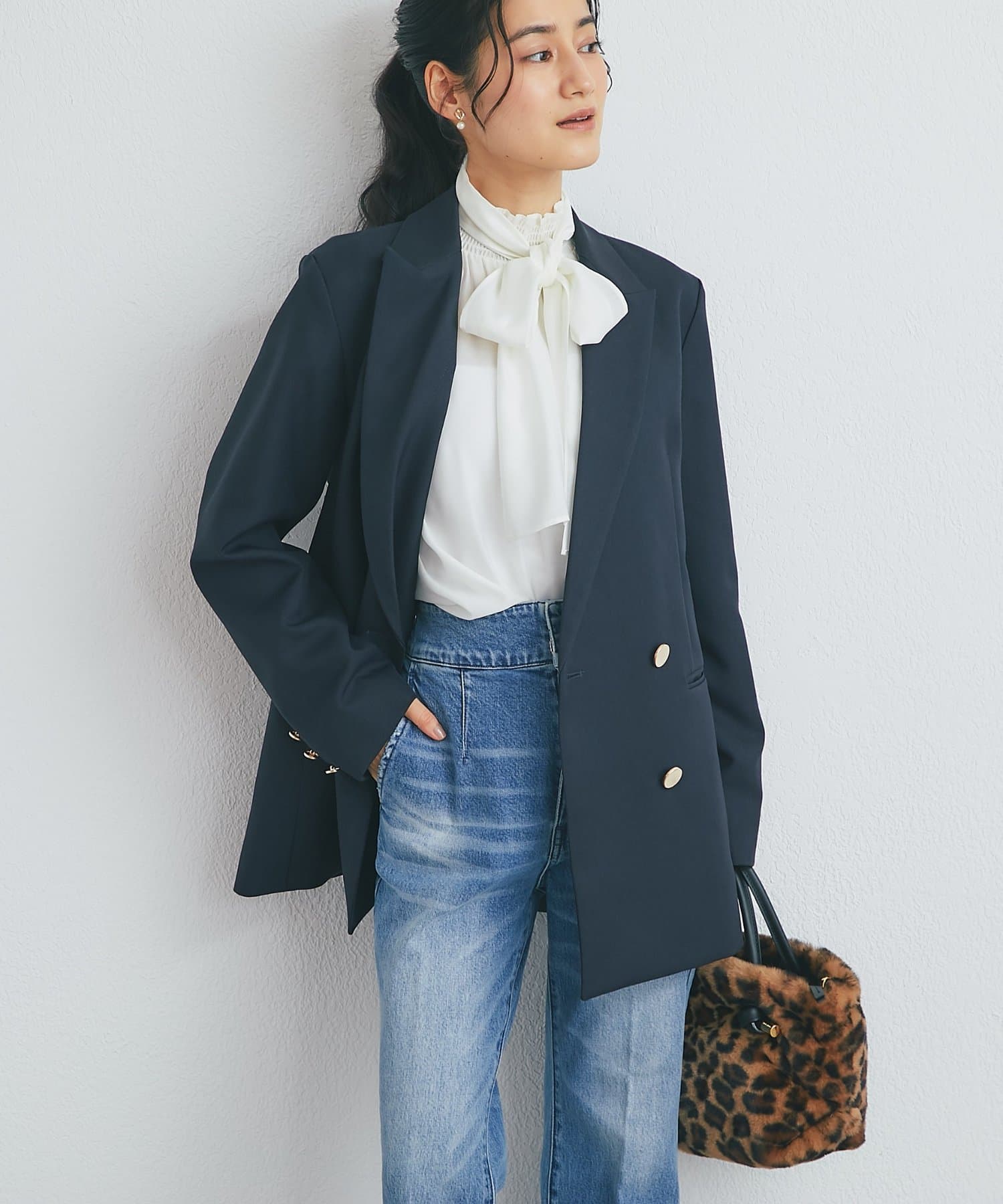 La boutique BonBon(ラブティックボンボン) ダブルクロスメタルボタンジャケット