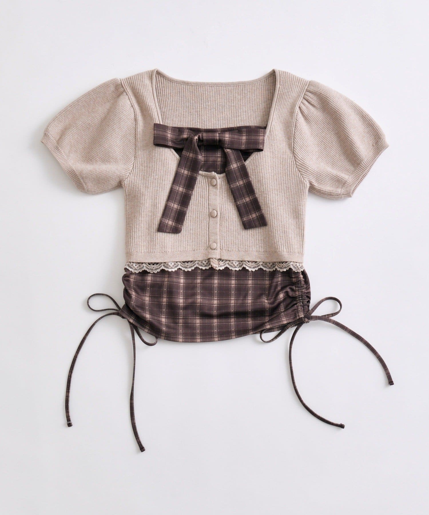 OLIVE des OLIVE(オリーブ デ オリーブ) Ribbonキャミ×カーデセット