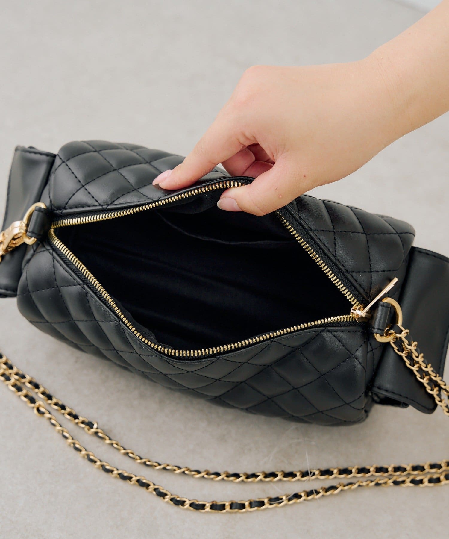 NICE CLAUP / OLIVE des OLIVE OUTLET(ナイスクラップ  / オリーブ デ オリーブ アウトレット) 【RMAF】2wayキルティングショルダーバック