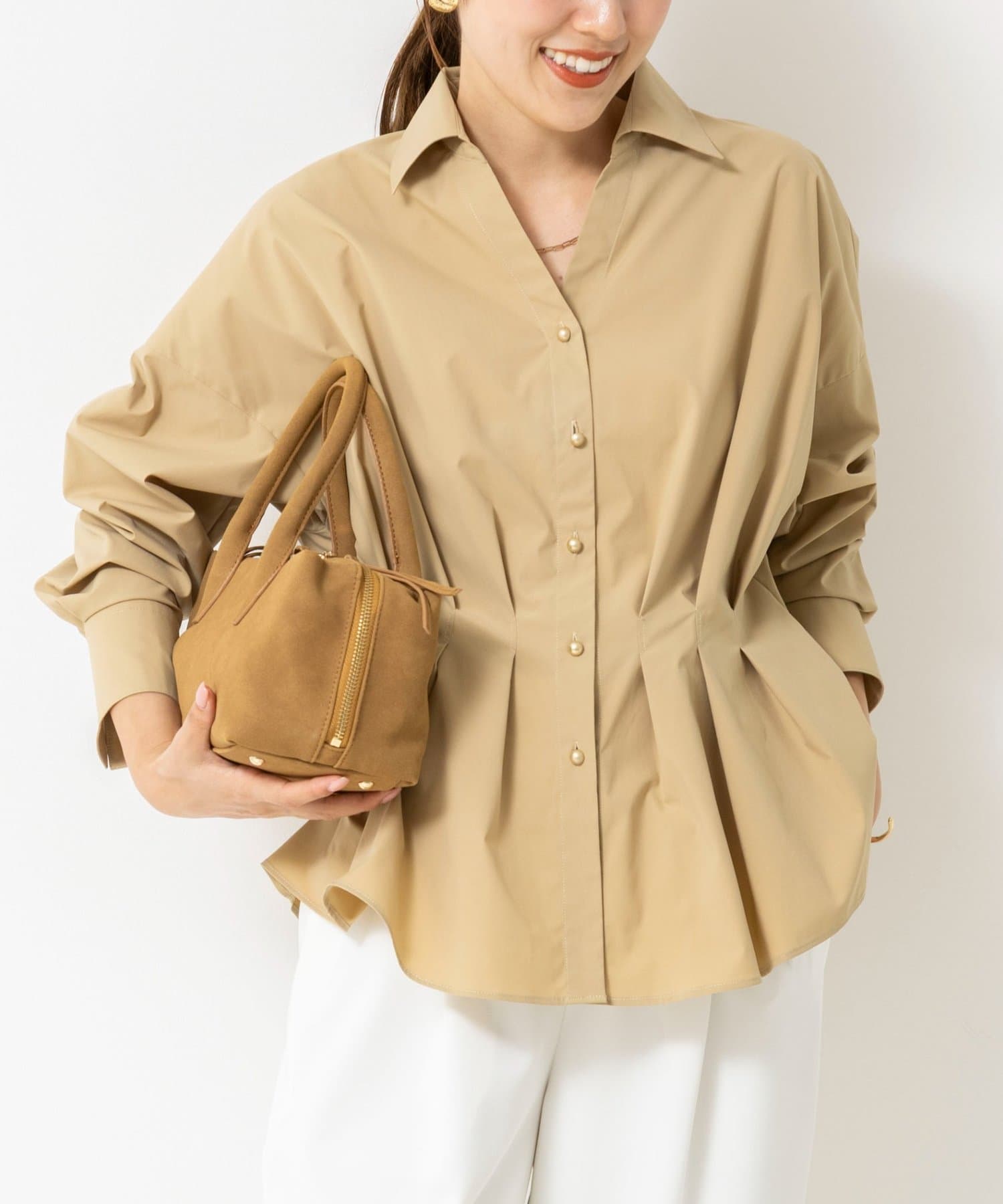 NOLLEY'S(ノーリーズ) 【一部店舗限定色】ストレッチタフタスキッパータックシャツ