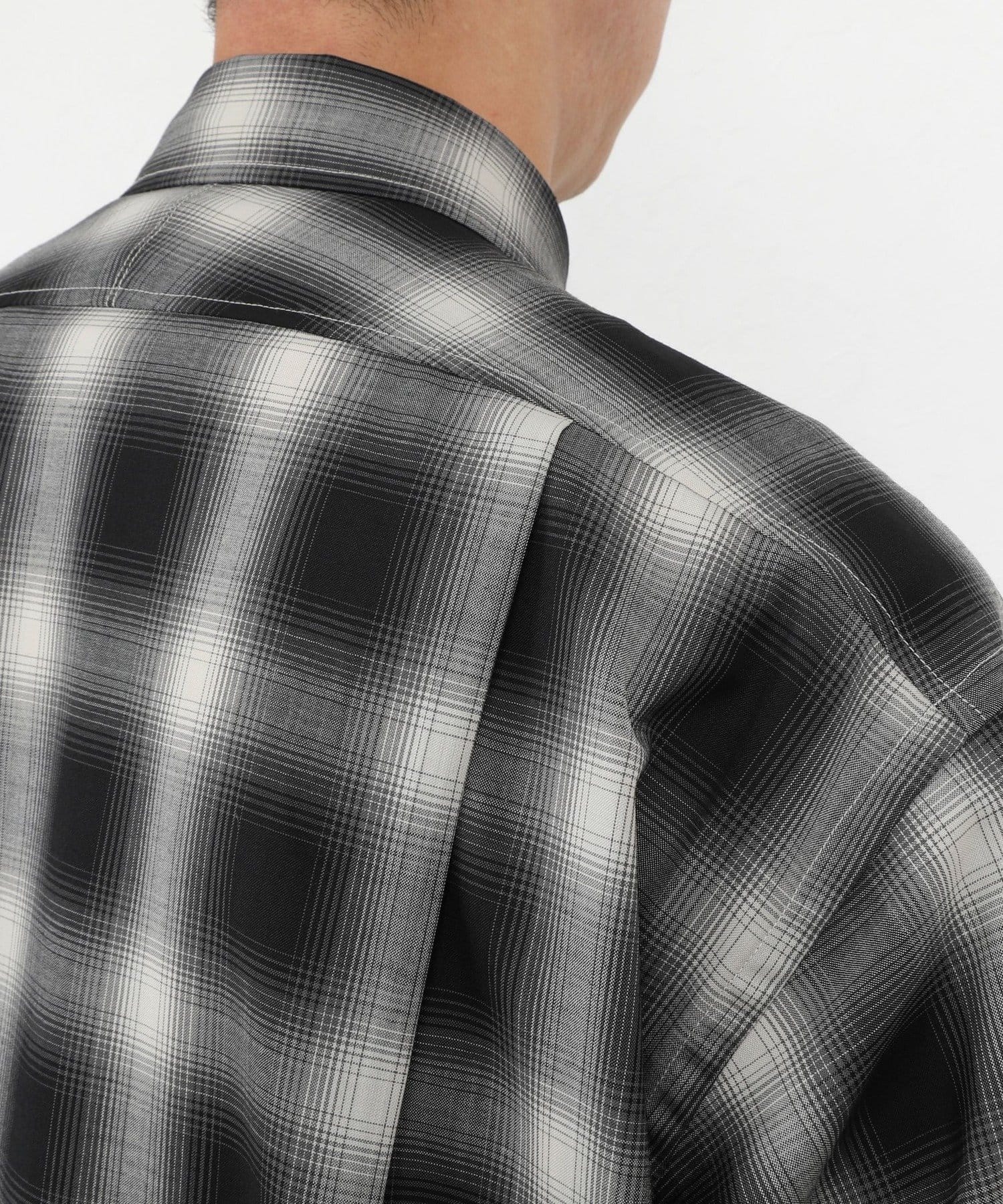 NOLLEY'S(ノーリーズ) ウール オンブレチェック レギュラーシャツ 26AW