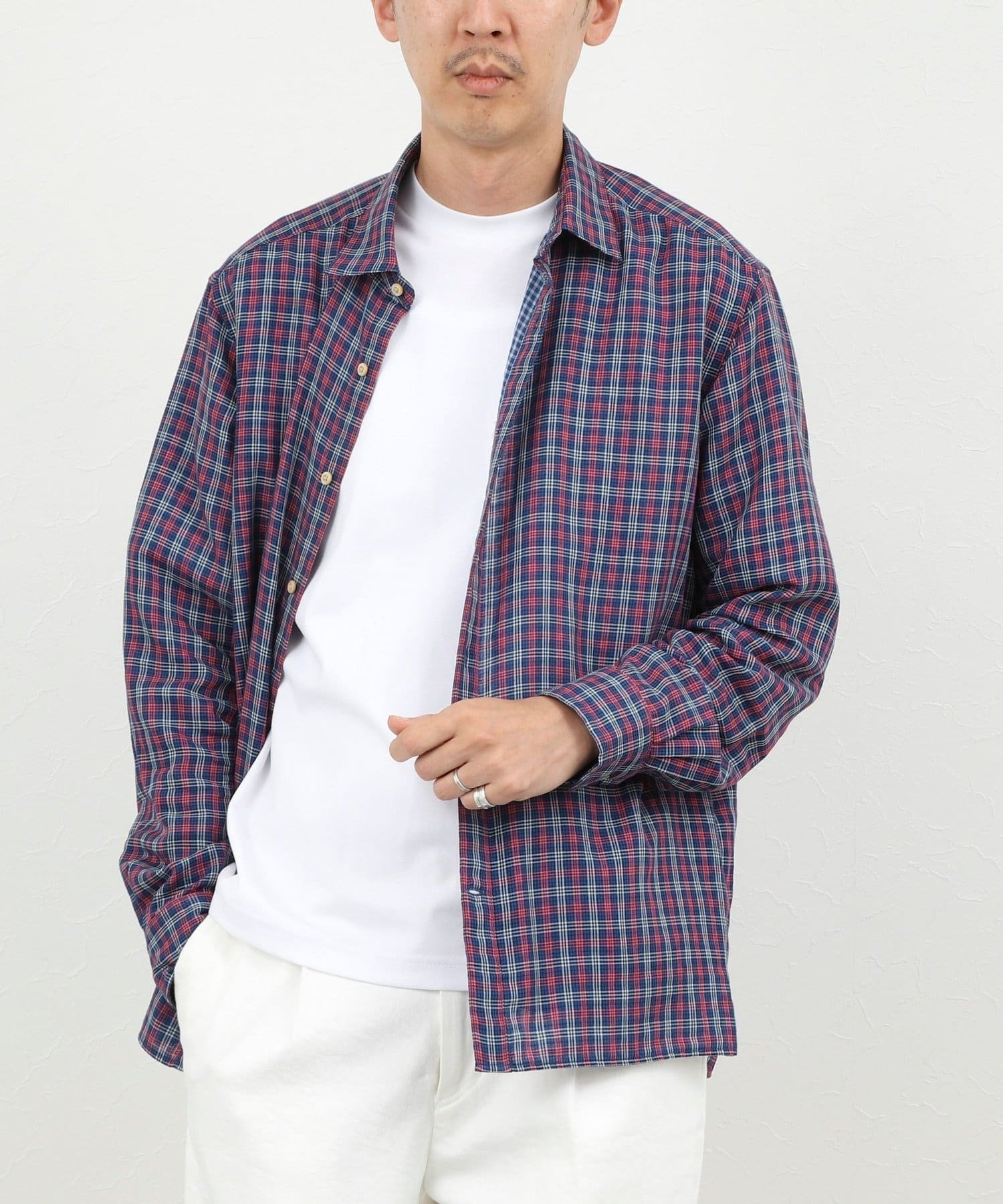 NOLLEY'S(ノーリーズ) ダブルガーゼ レギュラーカラーオーバーシャツ 26AW