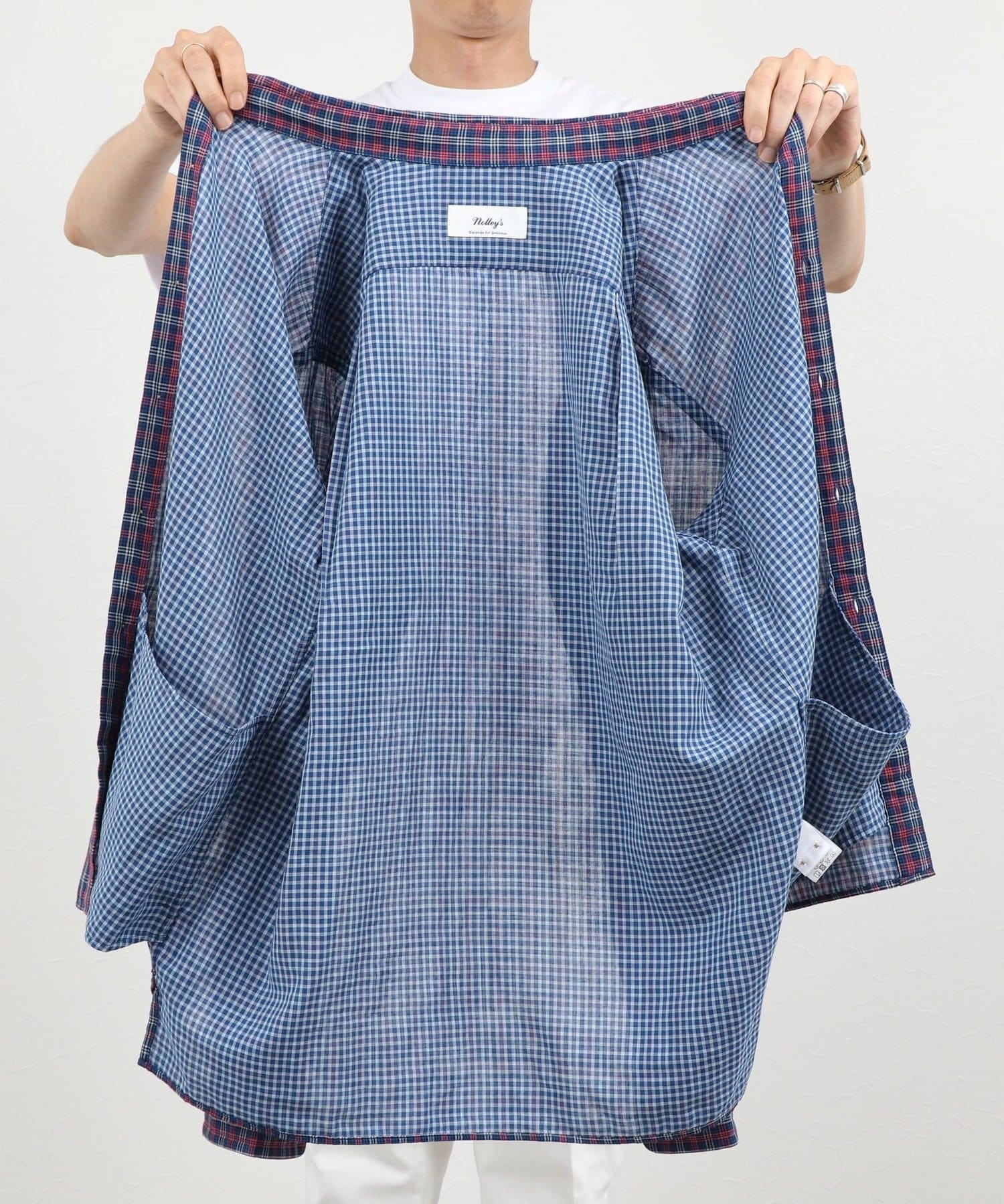 NOLLEY'S(ノーリーズ) ダブルガーゼ レギュラーカラーオーバーシャツ 26AW