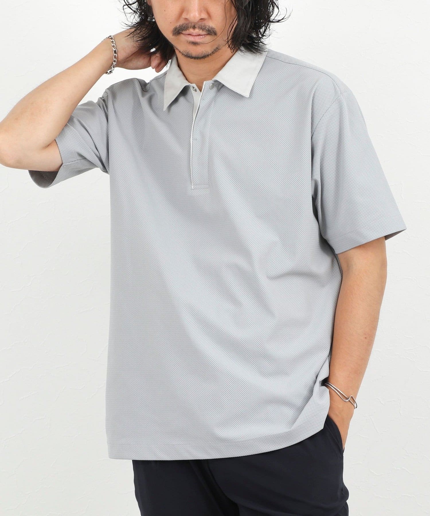 NOLLEY'S(ノーリーズ) 《ビジカジ対応》トリコットP/Oシャツ 26SS