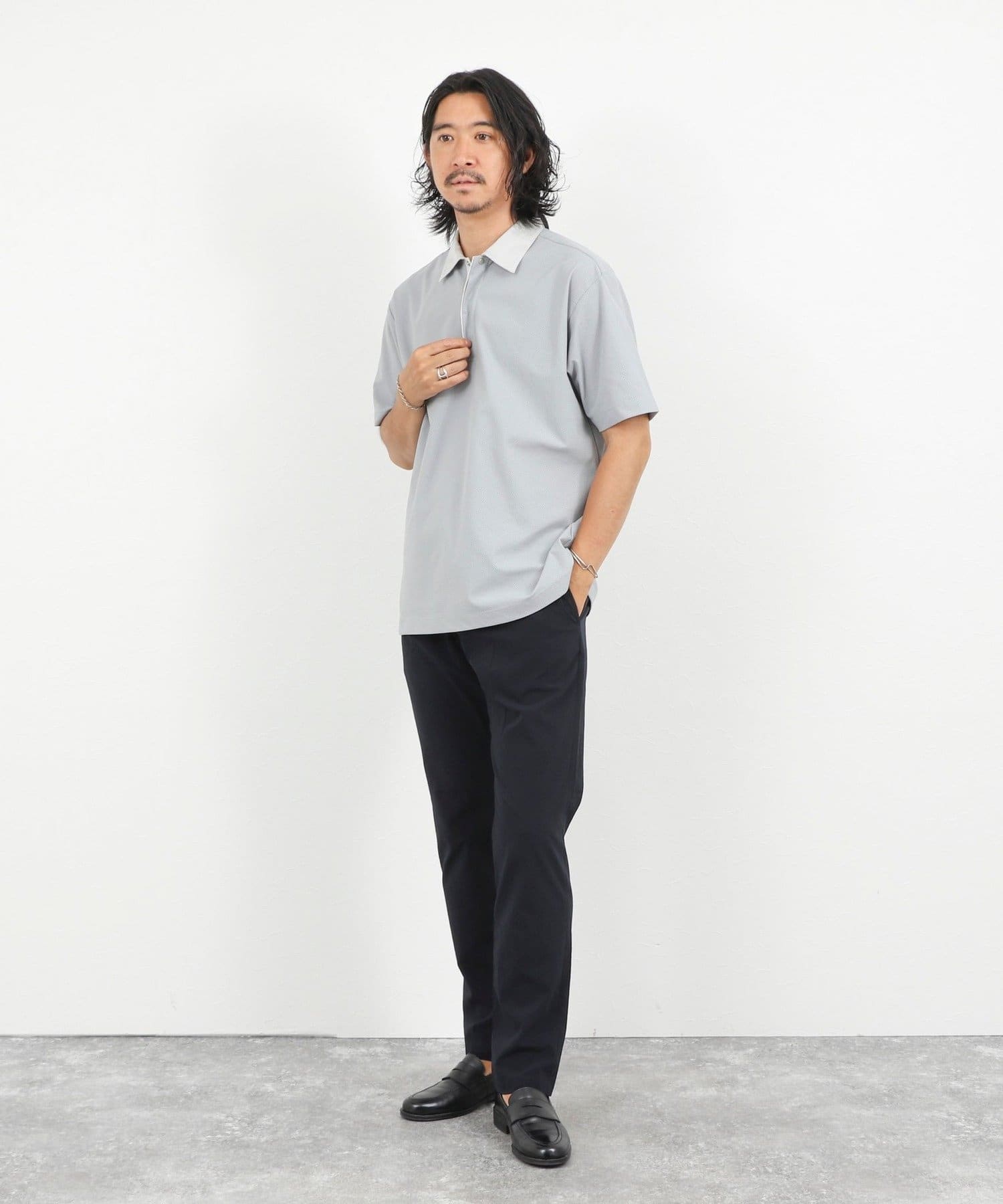NOLLEY'S(ノーリーズ) 《ビジカジ対応》トリコットP/Oシャツ 26SS