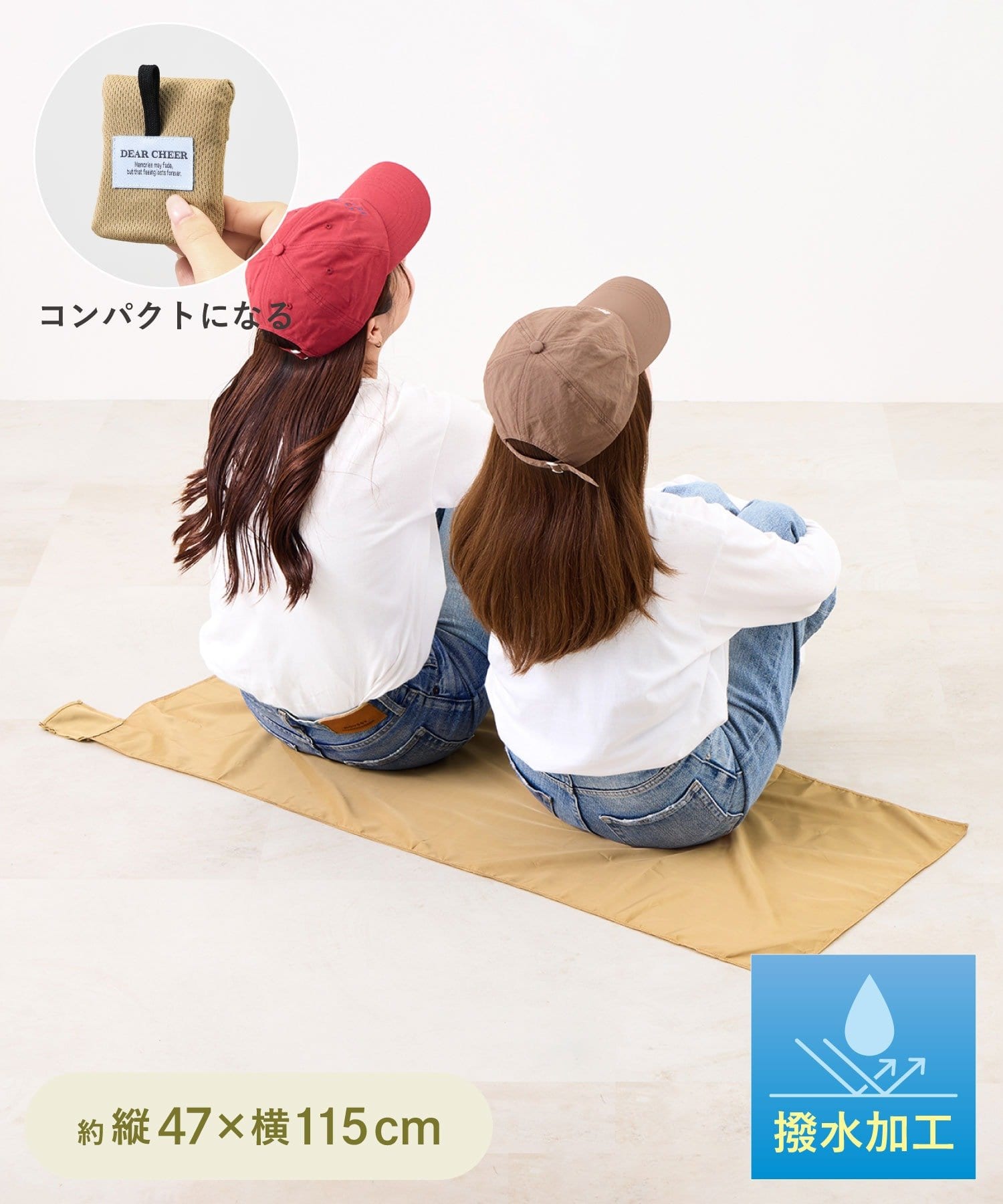 3COINS(スリーコインズ) コンパクトレジャーシート：47×115cm／ENJOY PARK