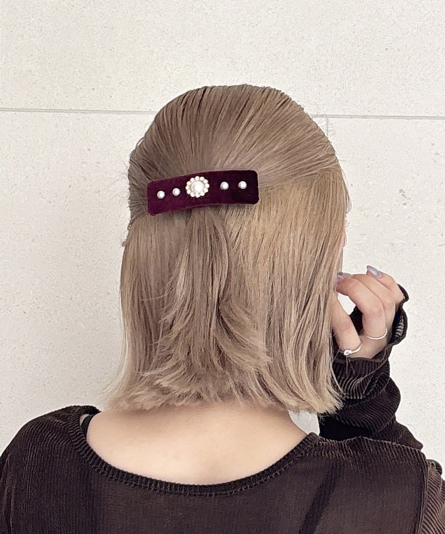 Lattice(ラティス) 【8下旬販売開始】【mu企画】パーツ付きベロアパッチンピン