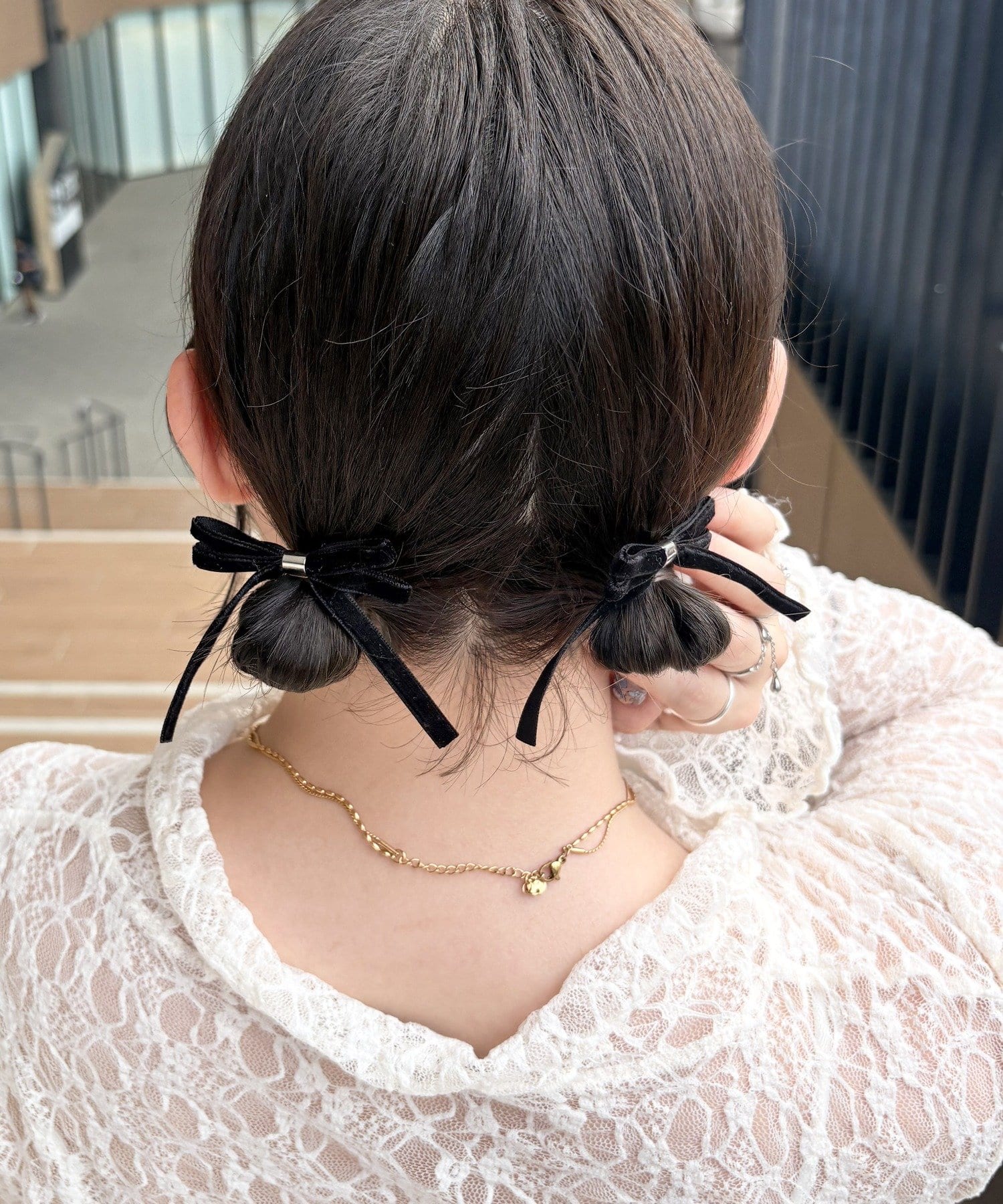 Lattice(ラティス) 【8下旬販売開始】【sango企画】ベロアリボンヘアカフセット(2P)