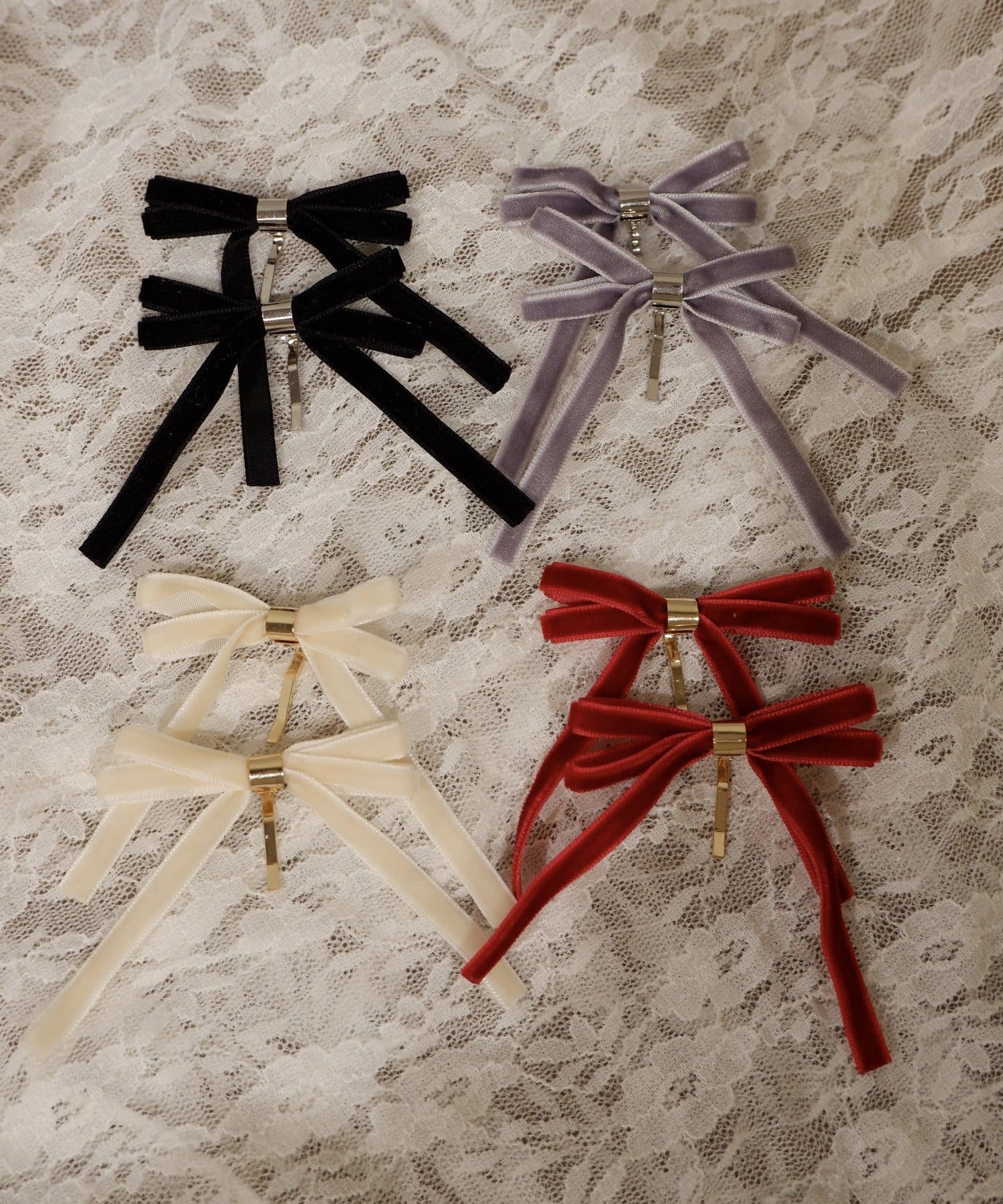 Lattice(ラティス) 【8下旬販売開始】【sango企画】ベロアリボンヘアカフセット(2P)