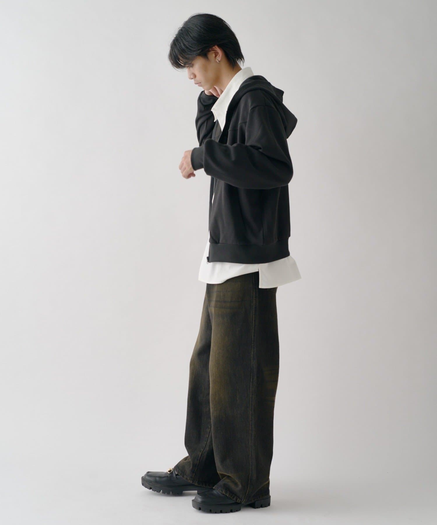 -goocy-(グーシー) ボンディングスウェットZIPPK
