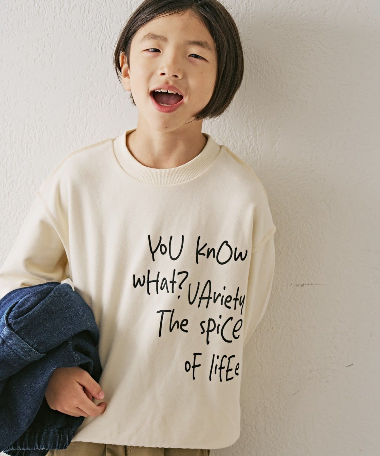 OUTLET(アウトレット) 【CIAOPANIC TYPY】【KIDS】ポイントロゴ刺繍オーバースウェット