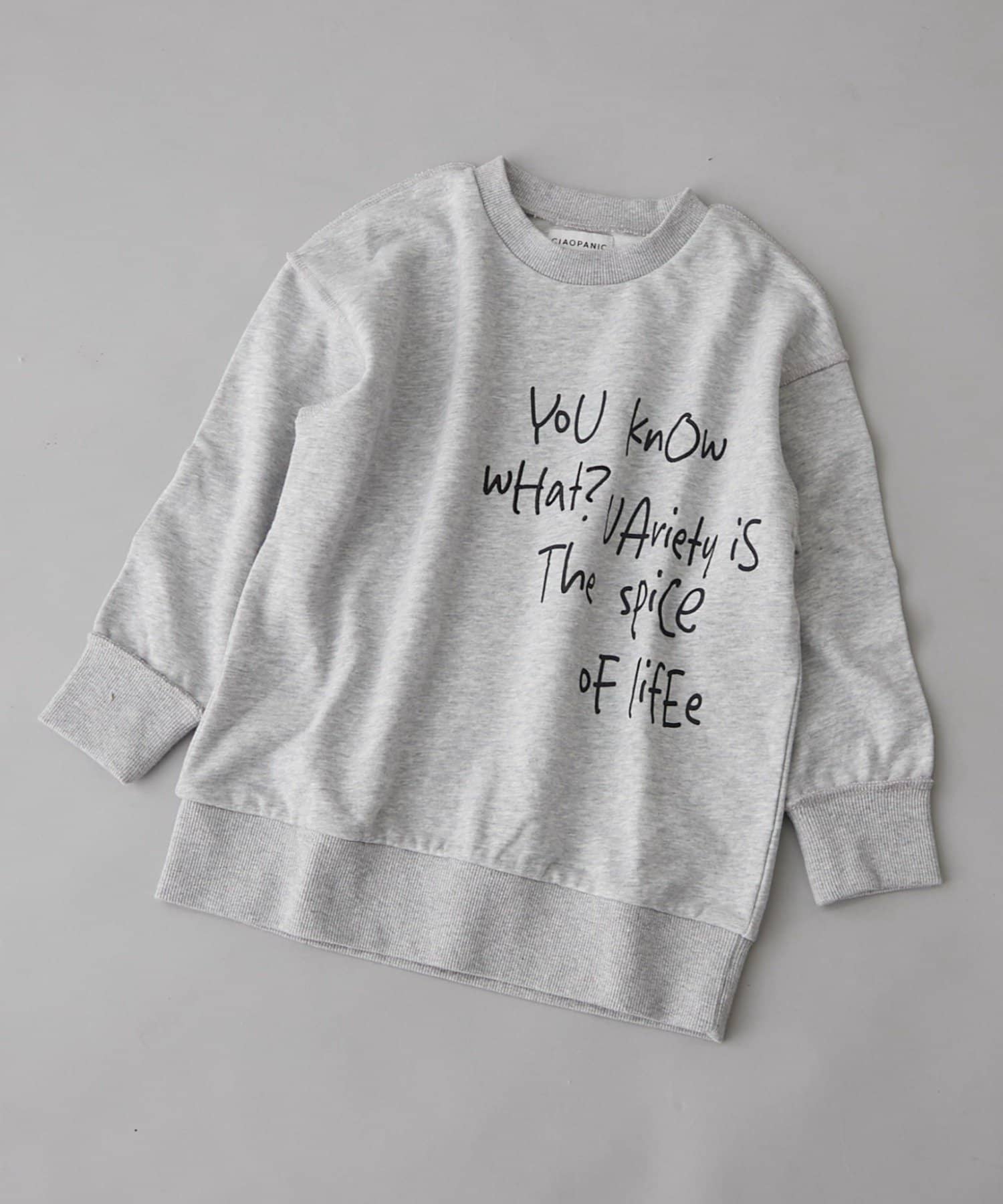 OUTLET(アウトレット) 【CIAOPANIC TYPY】【KIDS】ポイントロゴ刺繍オーバースウェット