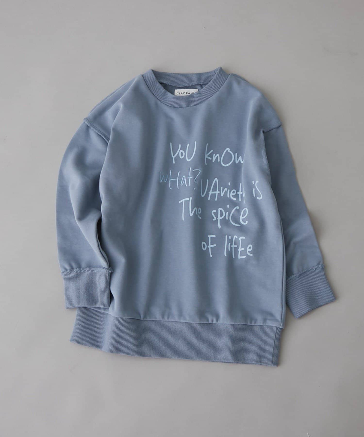 OUTLET(アウトレット) 【CIAOPANIC TYPY】【KIDS】ポイントロゴ刺繍オーバースウェット