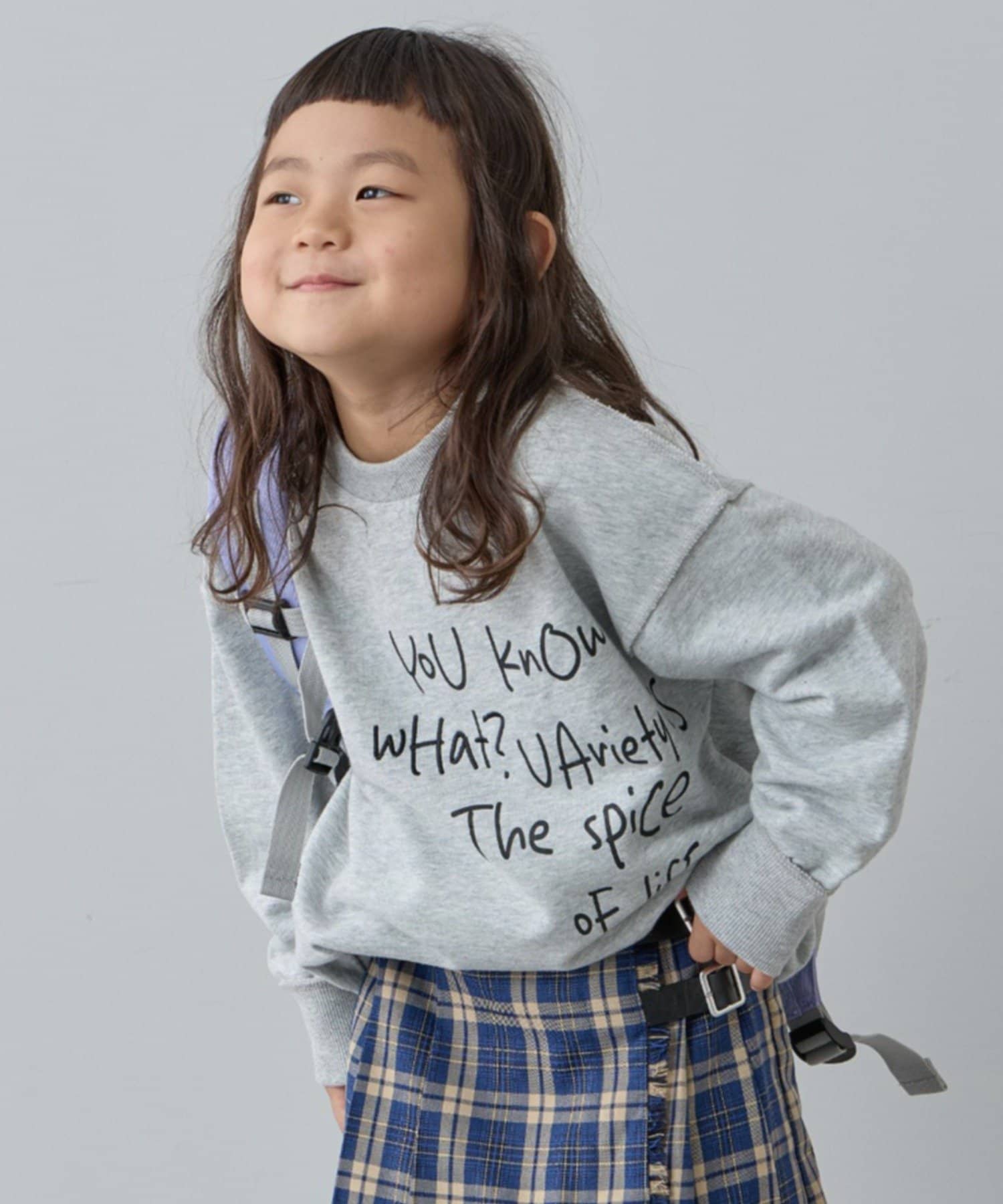 OUTLET(アウトレット) 【CIAOPANIC TYPY】【KIDS】ポイントロゴ刺繍オーバースウェット