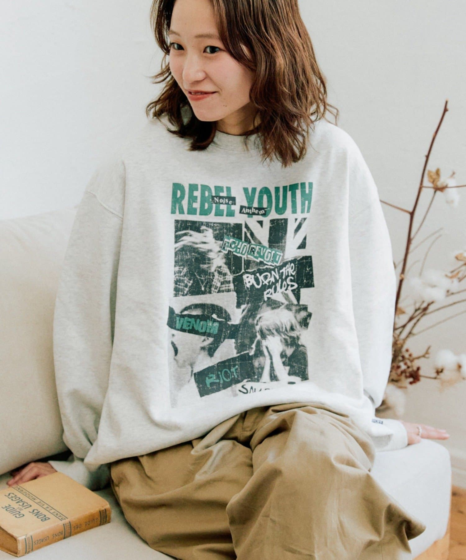 OUTLET(アウトレット) 【CIAOPANIC TYPY】ビックシルエット加工スウェット