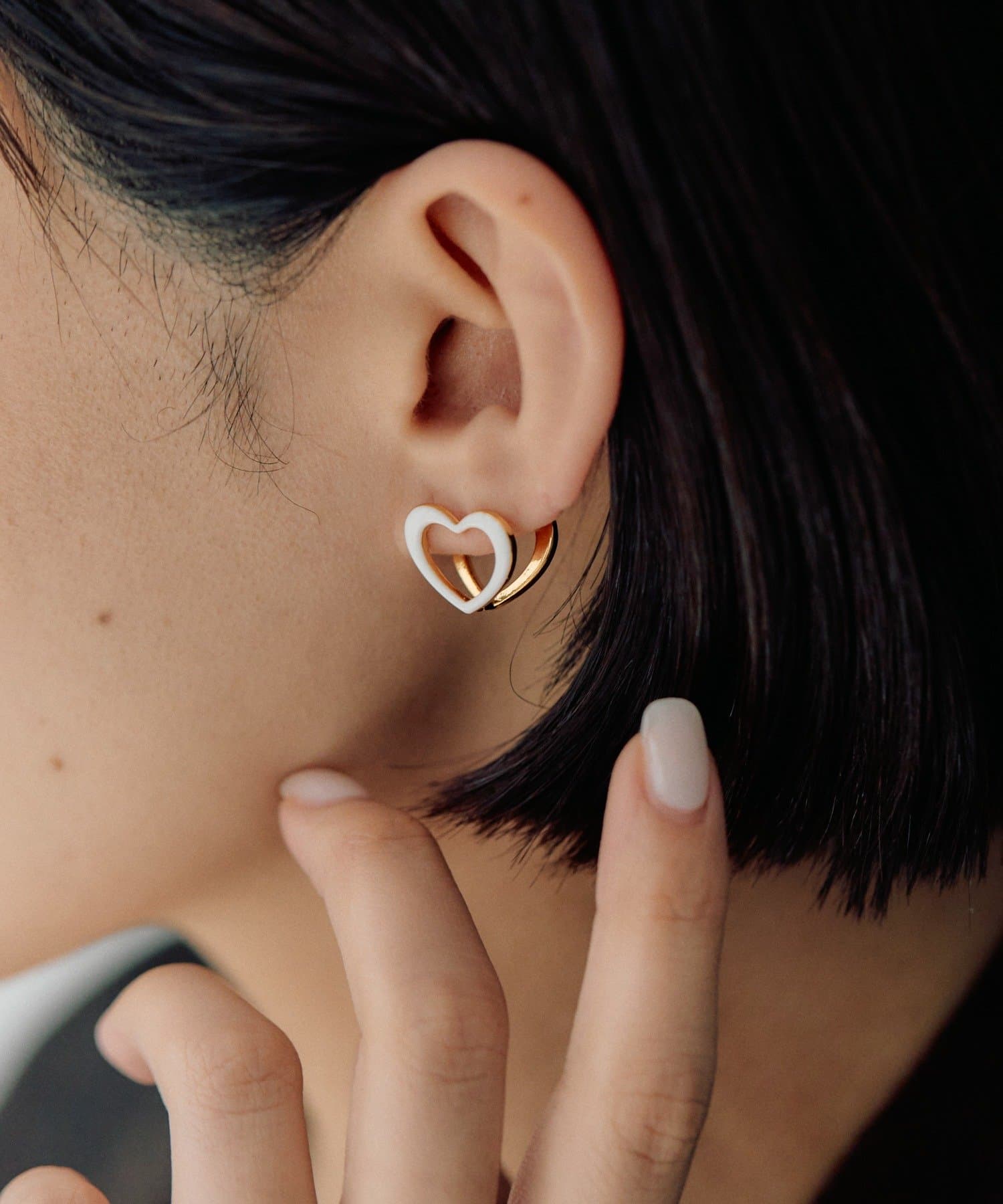 OUTLET(アウトレット) 【ear PAPILLONNER】ハートサンドピアス