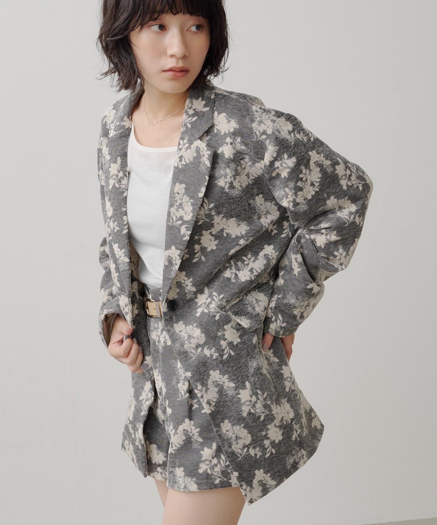 Kastane(カスタネ) 【8.28(金)17：00～8.30(日)23：59限定発売/セットアップ対応】limited flower jacquard jacket