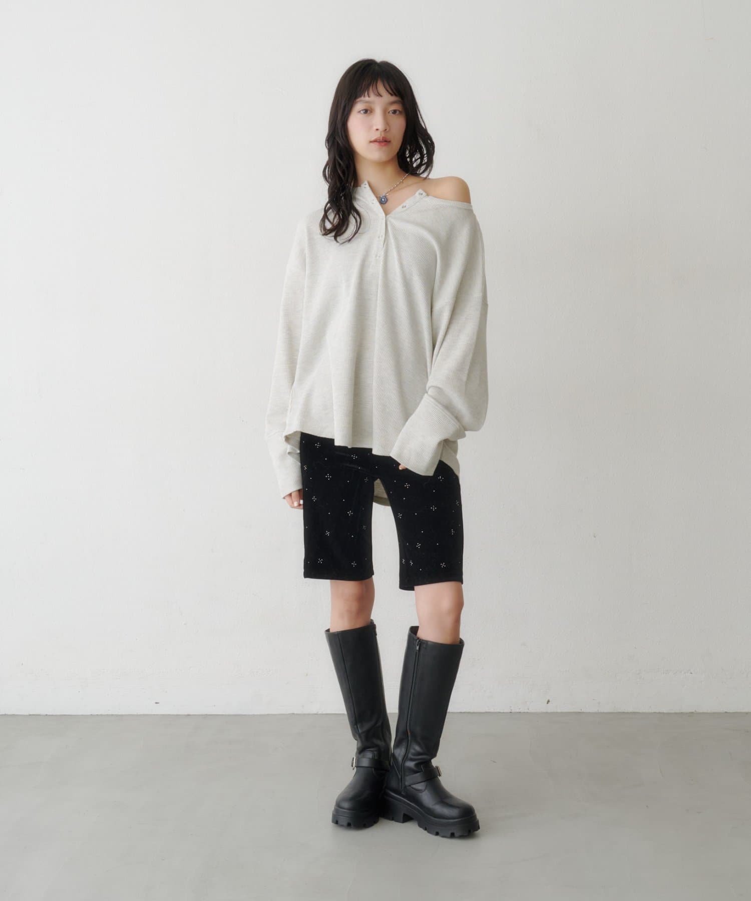 Kastane(カスタネ) 【10.10(土)12:00 新色追加/SNSで話題/高評価レビュー/セットアップ対応】 フラワーワッフルヘンリートップス