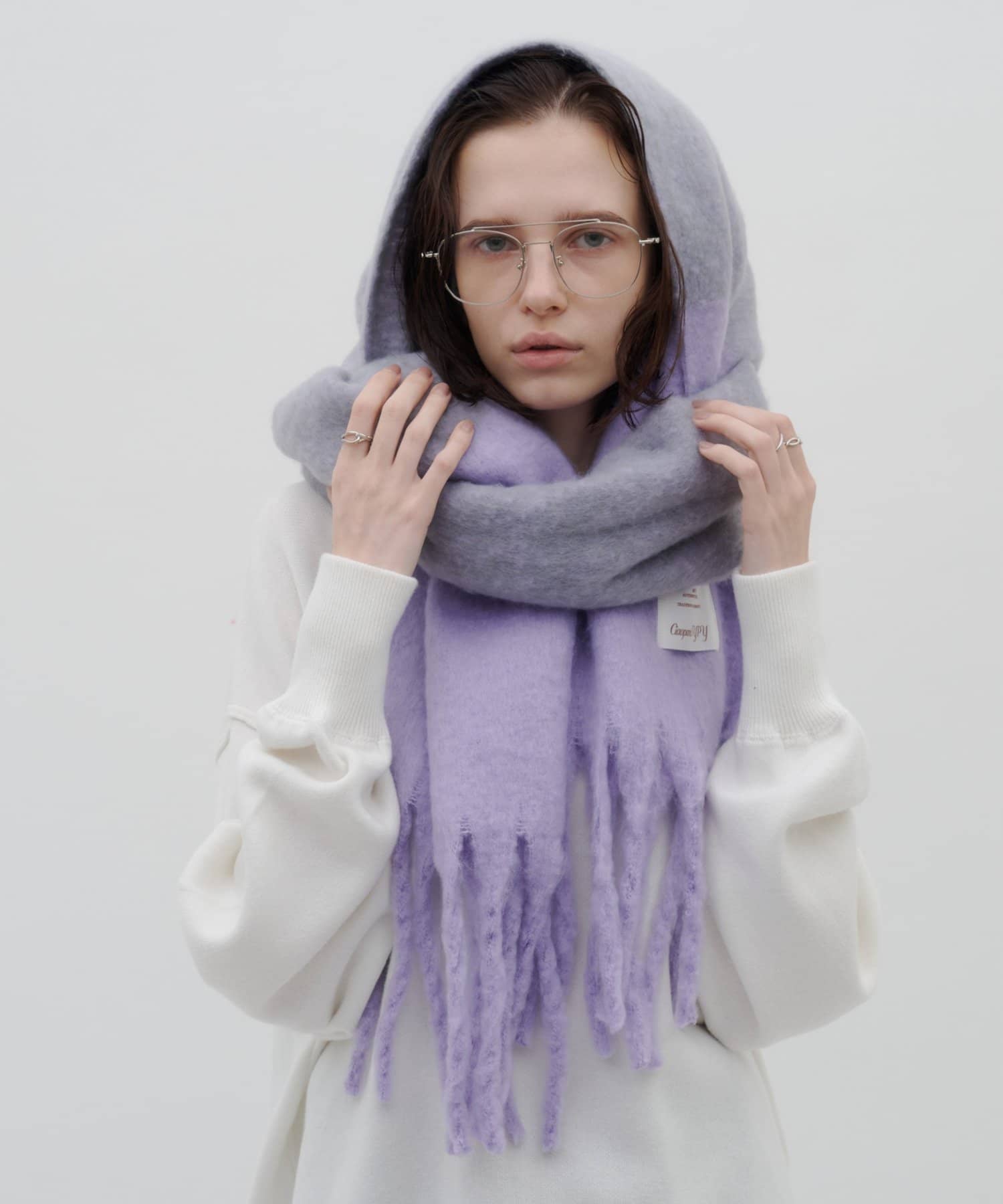 CIAOPANIC TYPY(チャオパニックティピー) 【26Winter展示会 出展商品】【洗える静電気防止】太フリンジマフラー