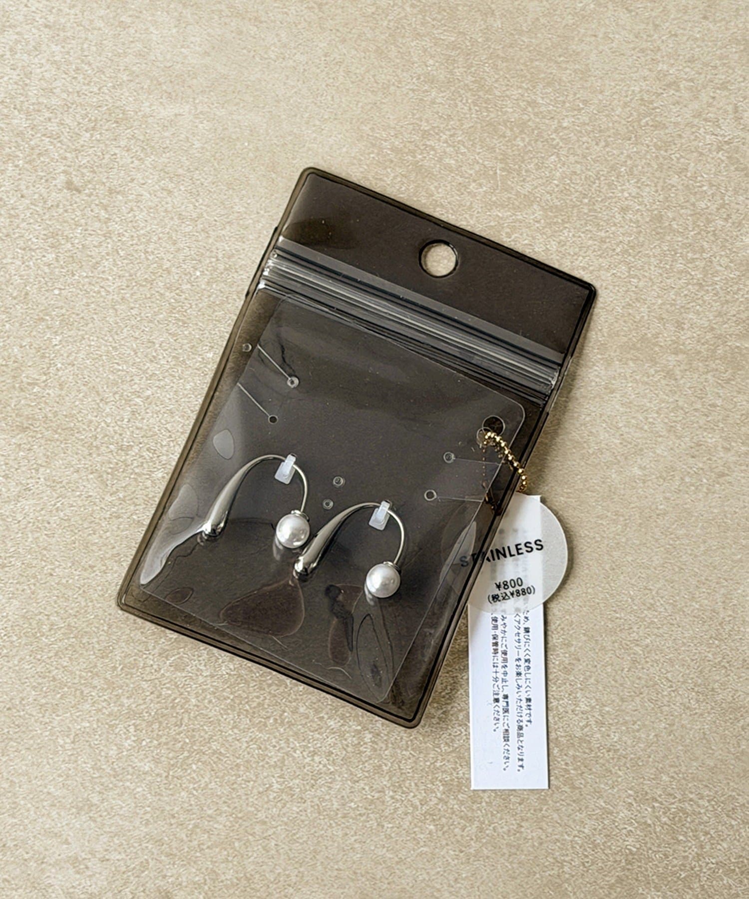 3COINS(スリーコインズ) ステンレスパールキャッチピアス