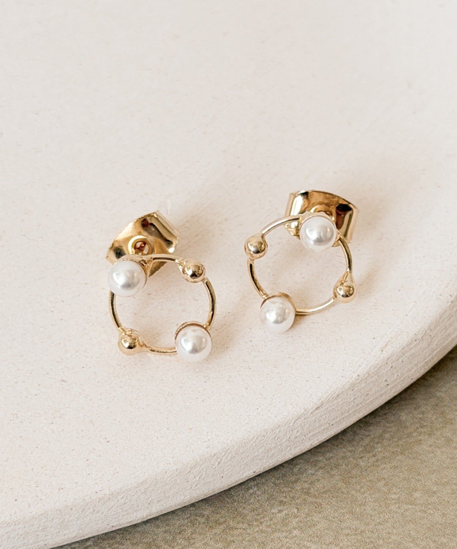 3COINS(スリーコインズ) パールサークルピアス