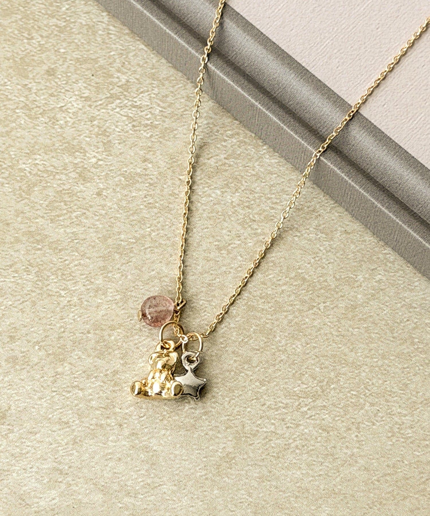 3COINS(スリーコインズ) ベアスタープチネックレス