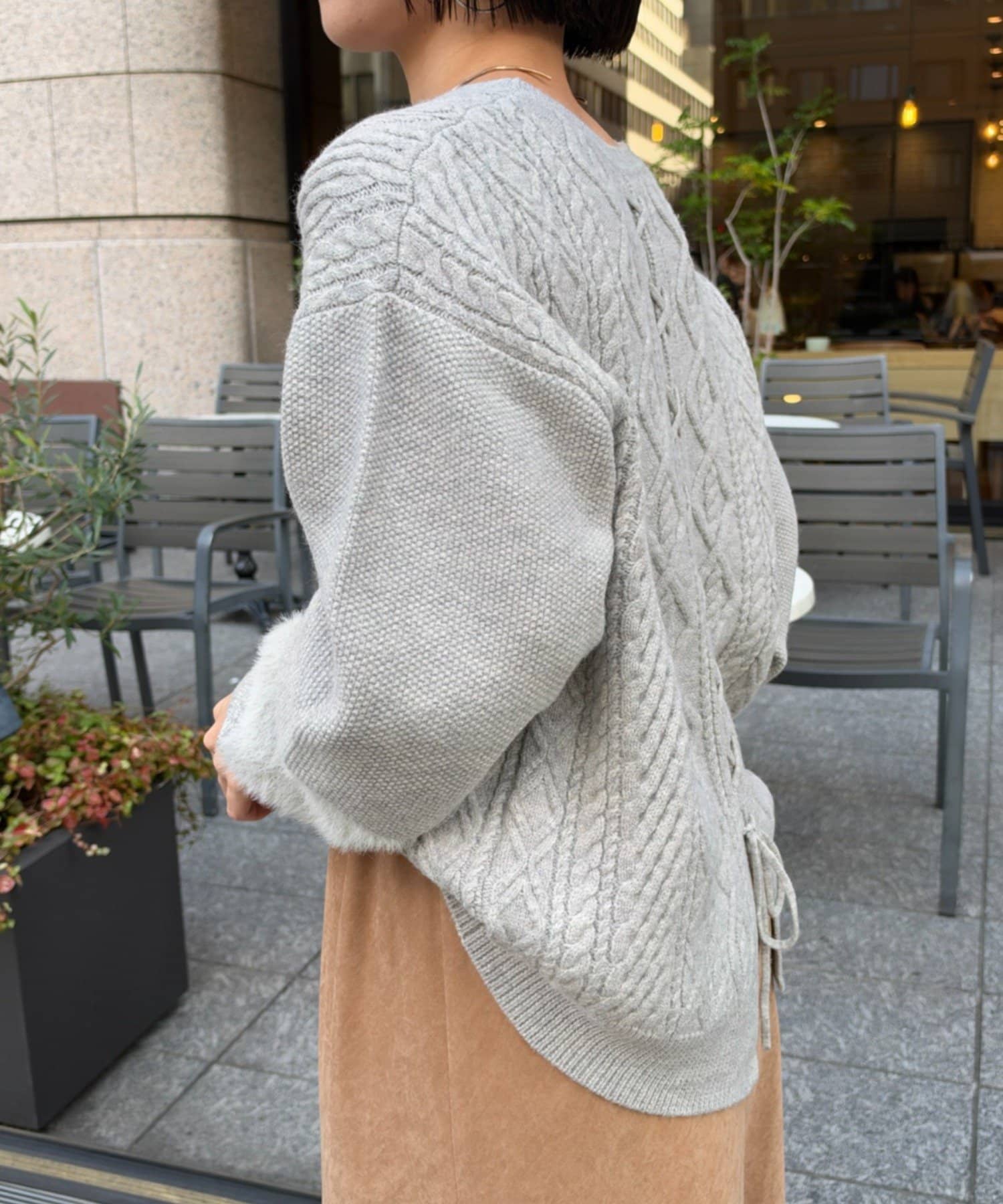 Jena　espace merveilleux(ジェナ　エスパスメルヴェイユ) バックレースアップニット