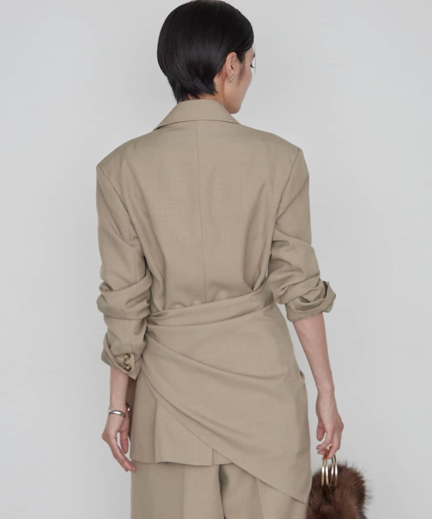 LOUNGEDRESS(ラウンジドレス) 《セットアップ可/3WAY》スカーフ付きテーラードジャケット