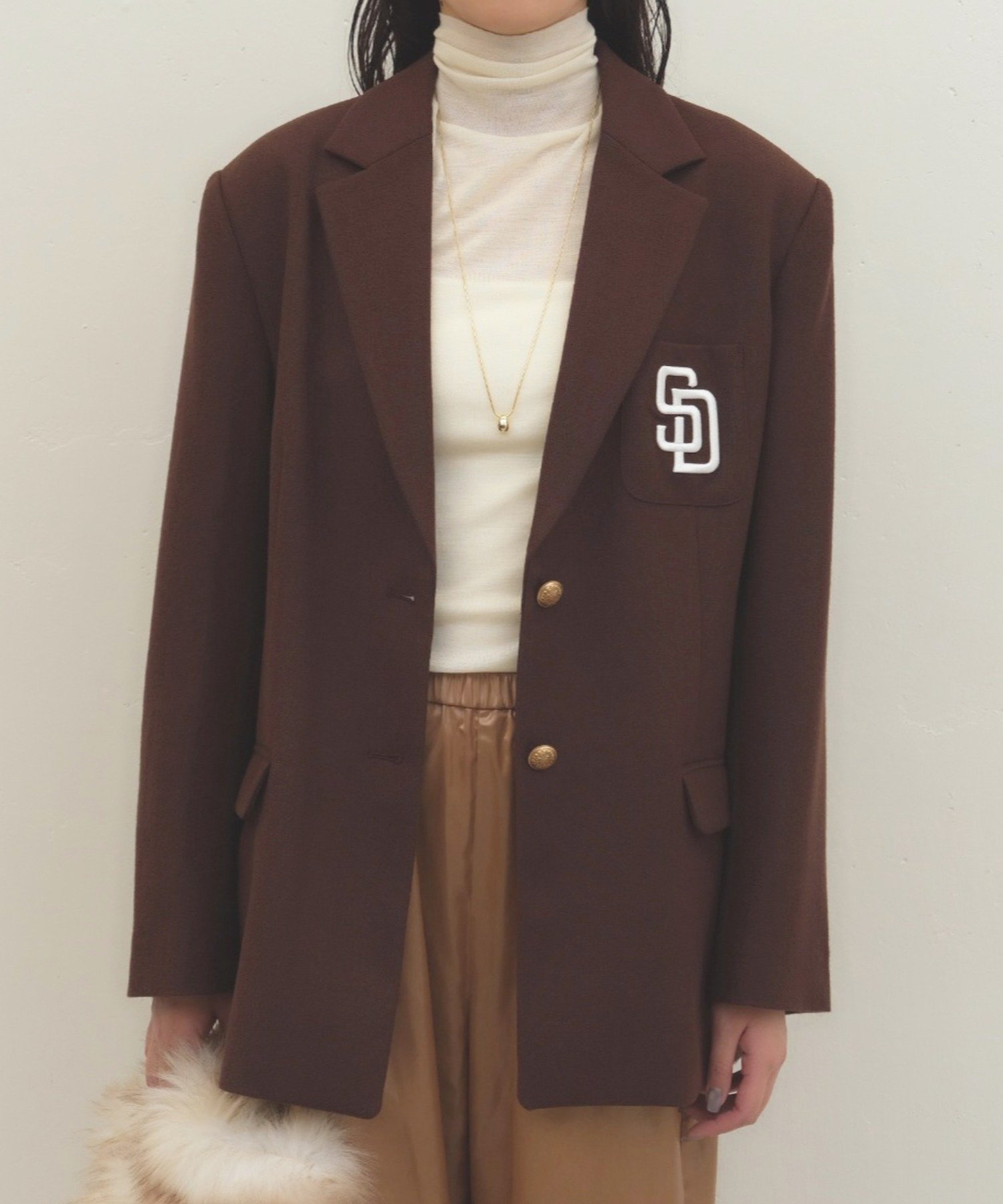 LOUNGEDRESS(ラウンジドレス) 《周りと差がつく》【MLB/メジャーリーグベースボール】ロゴテーラードジャケット