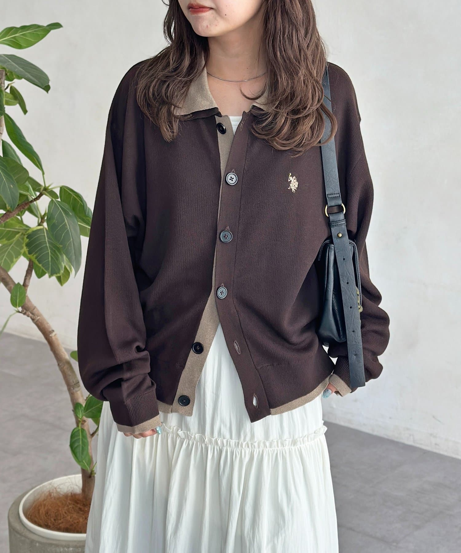 CPCM(シーピーシーエム) 【U.S. POLO ASSN. 】フェイクレイヤードニットシャツ