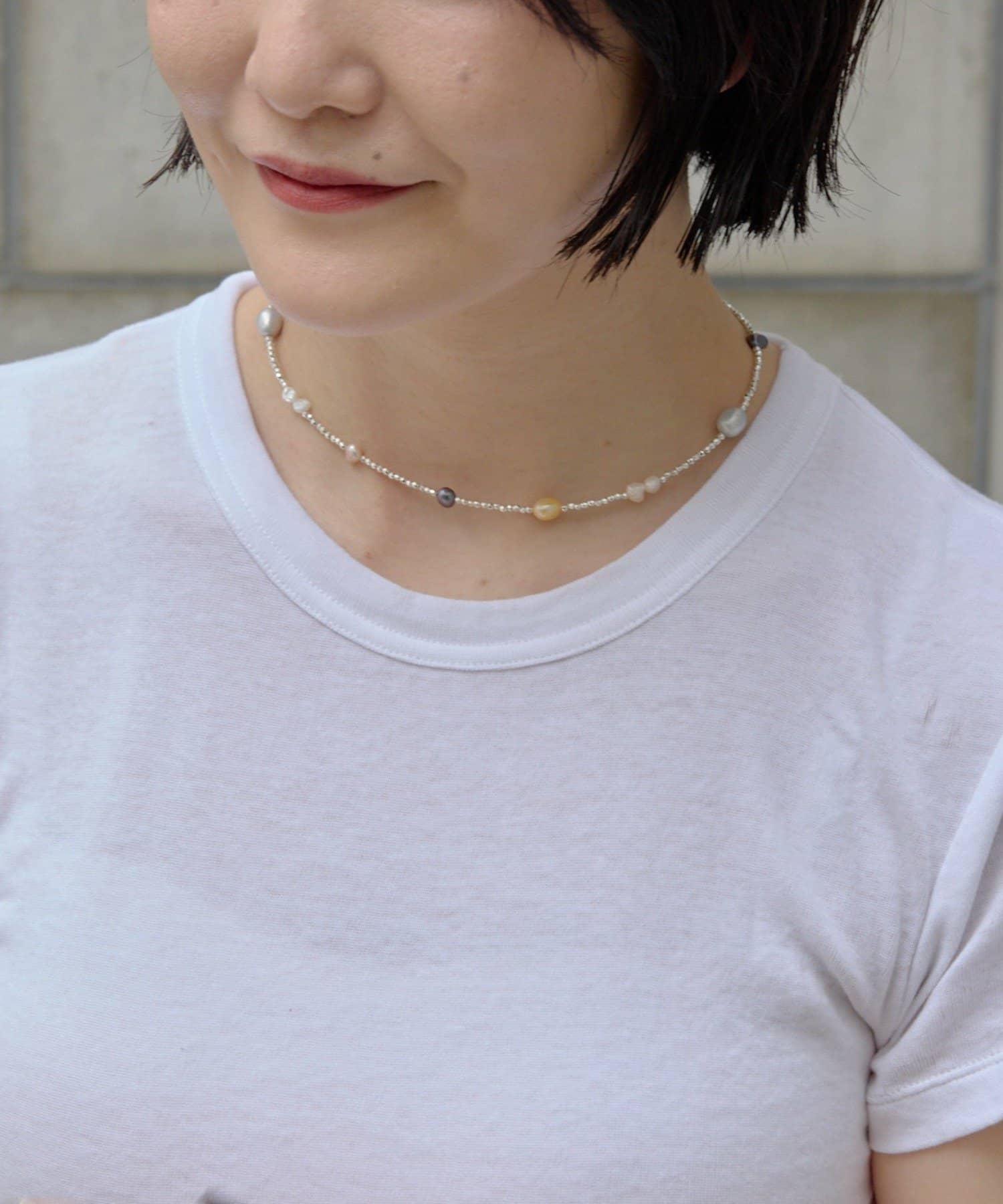 ear PAPILLONNER(イア パピヨネ) 《WEB＆一部店舗限定》カラー淡水パールネックレス