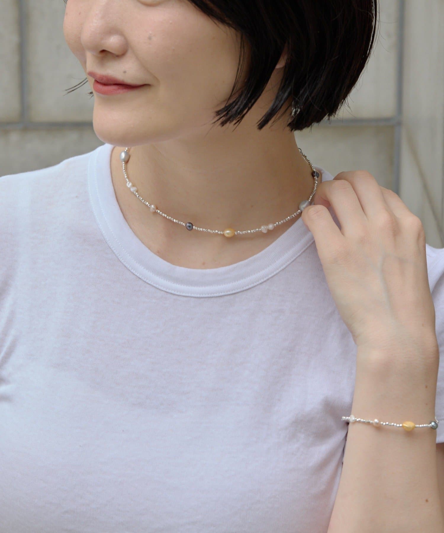 ear PAPILLONNER(イア パピヨネ) 《WEB＆一部店舗限定》カラー淡水パールネックレス