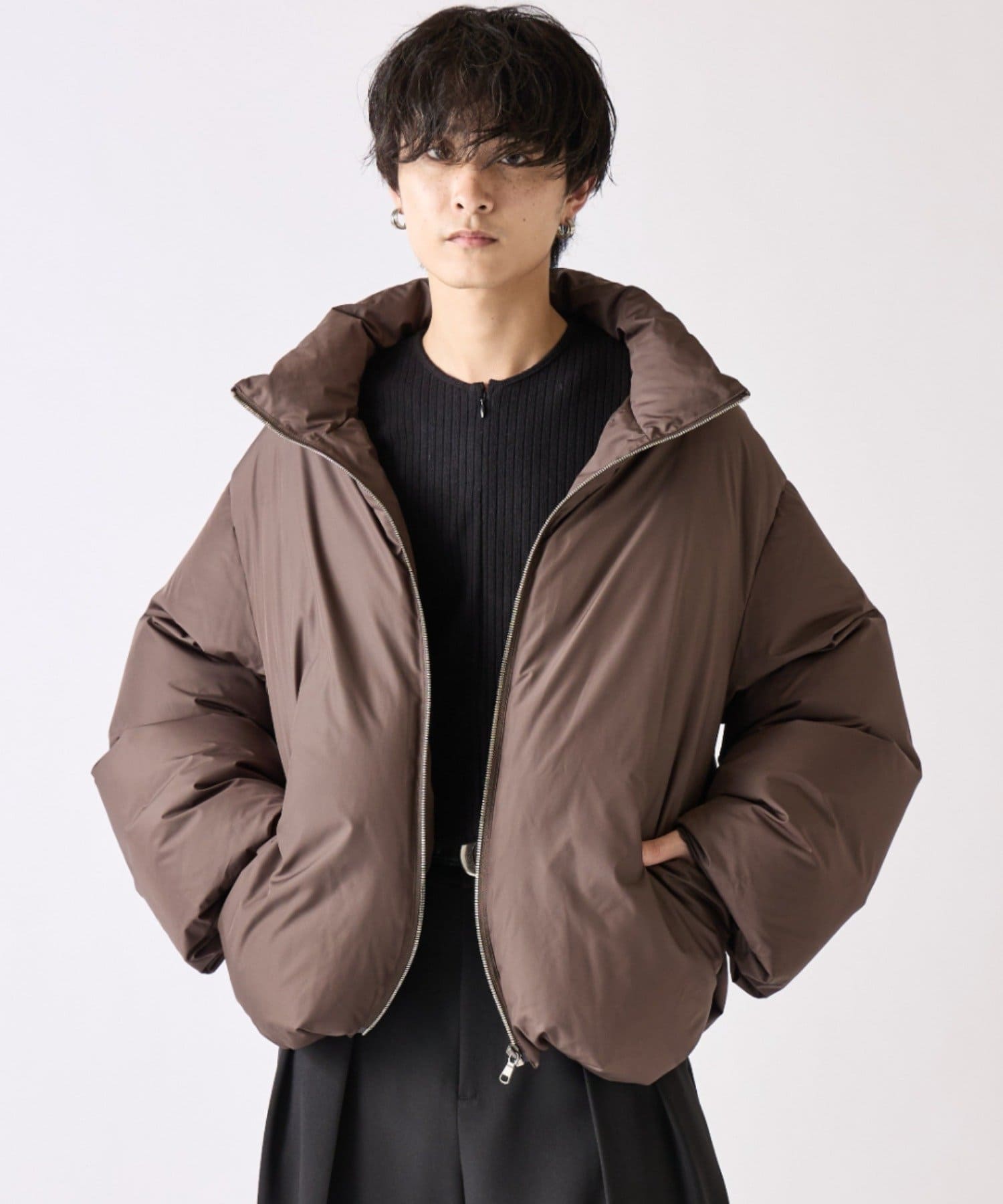 Lui's(ルイス) オーバーサイズ スタンドカラー ビッグダウンブルゾン
