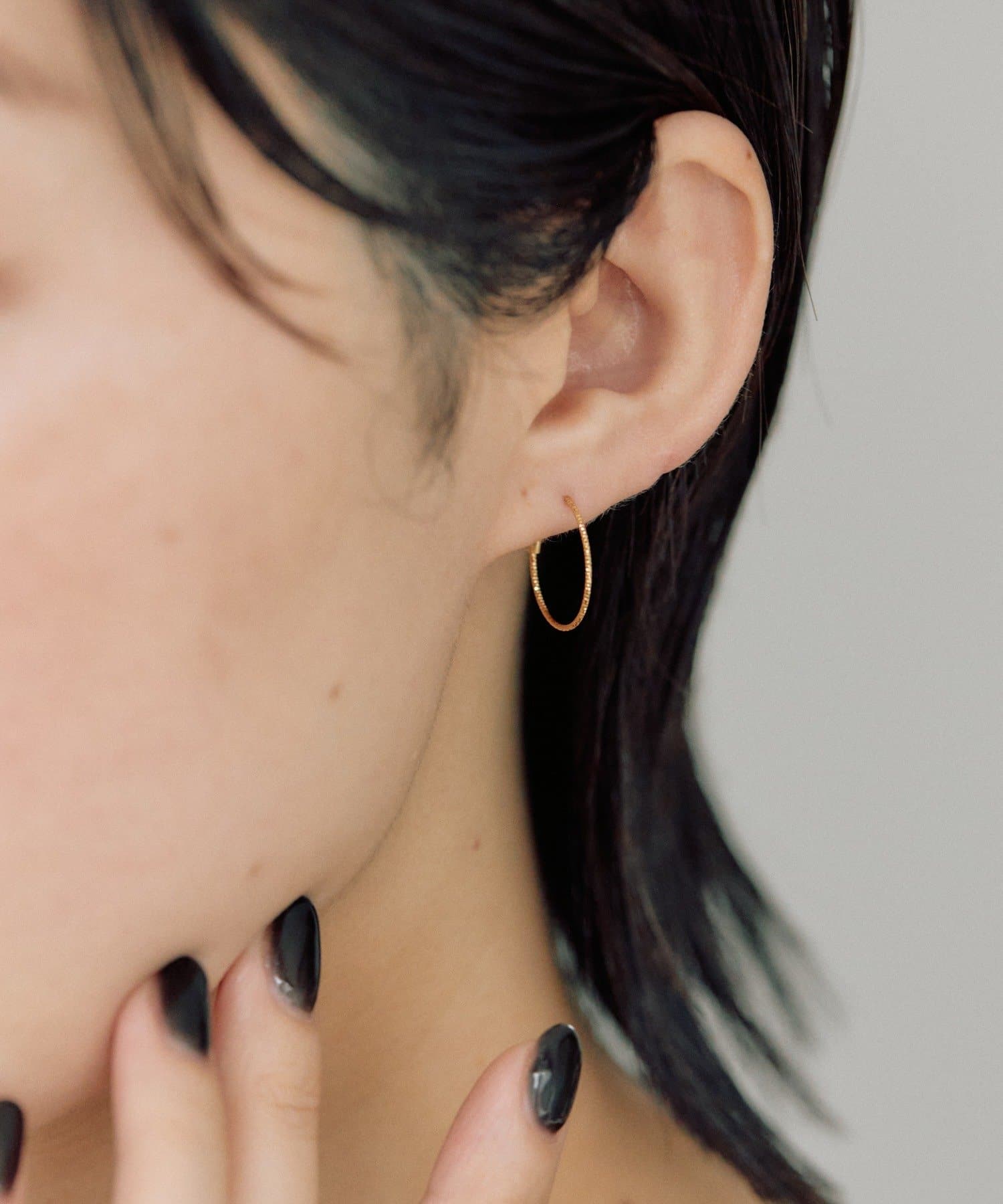 ear PAPILLONNER(イア パピヨネ) エンドレスフープショートピアス《WEB＆一部店舗限定/スターリングシルバー使用》