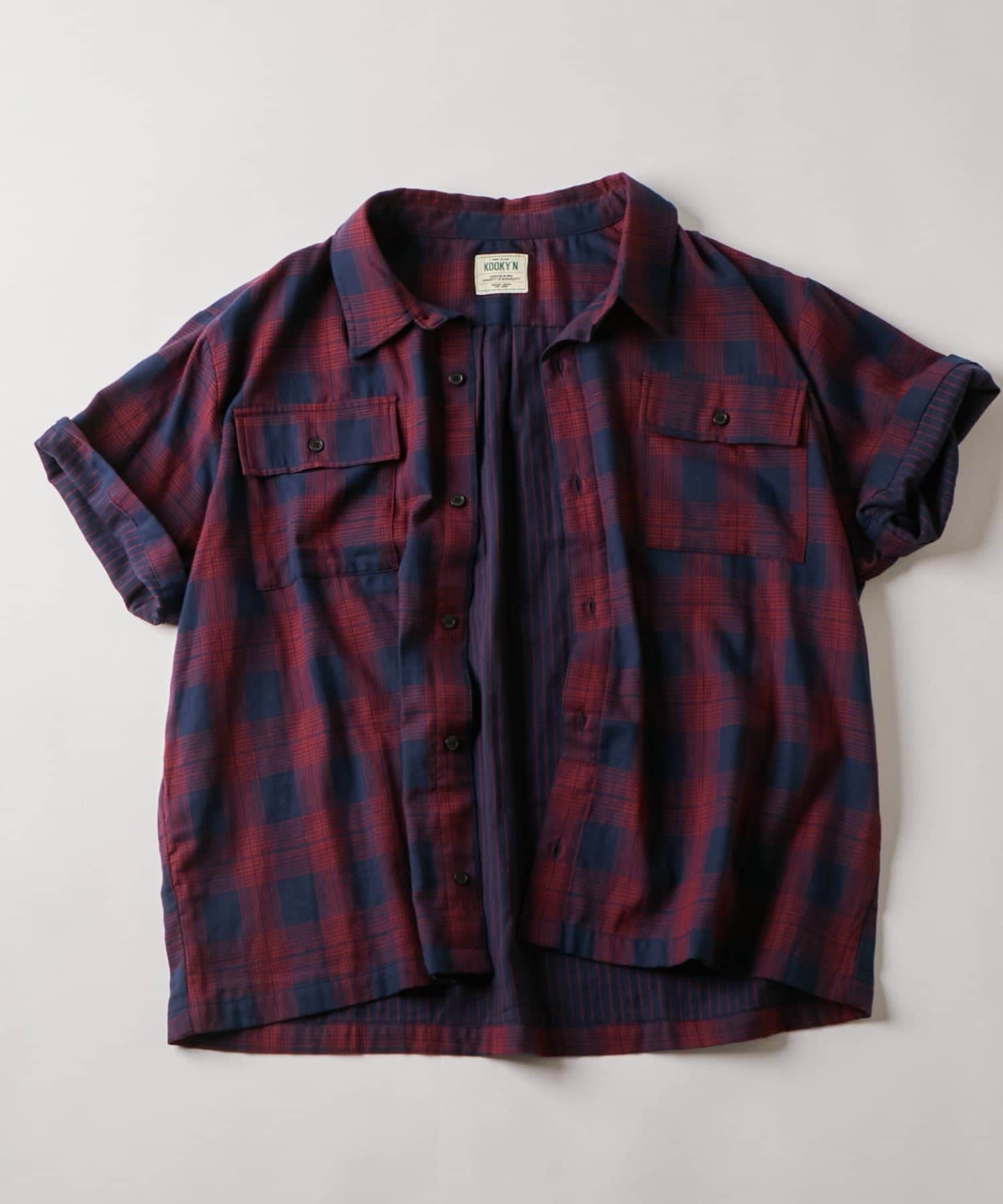 OUTLET(アウトレット) 【WHO'S WHO gallery】 ブロックチェックS/Sシャツ
