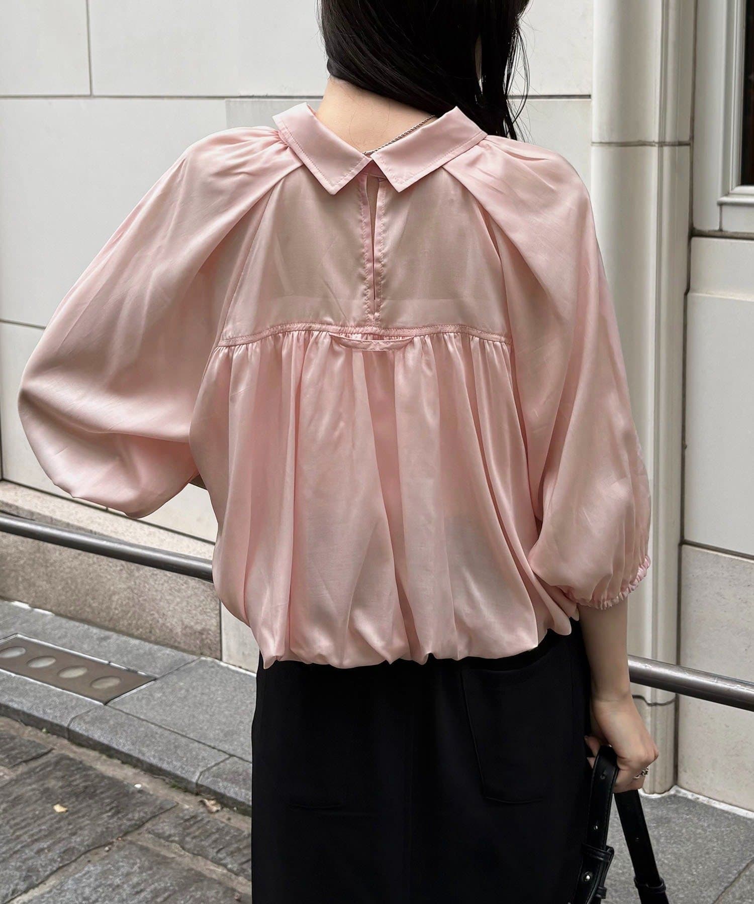 OUTLET(アウトレット) 【CAPRICIEUX LE'MAGE】バルーンクロップシアーシャツ