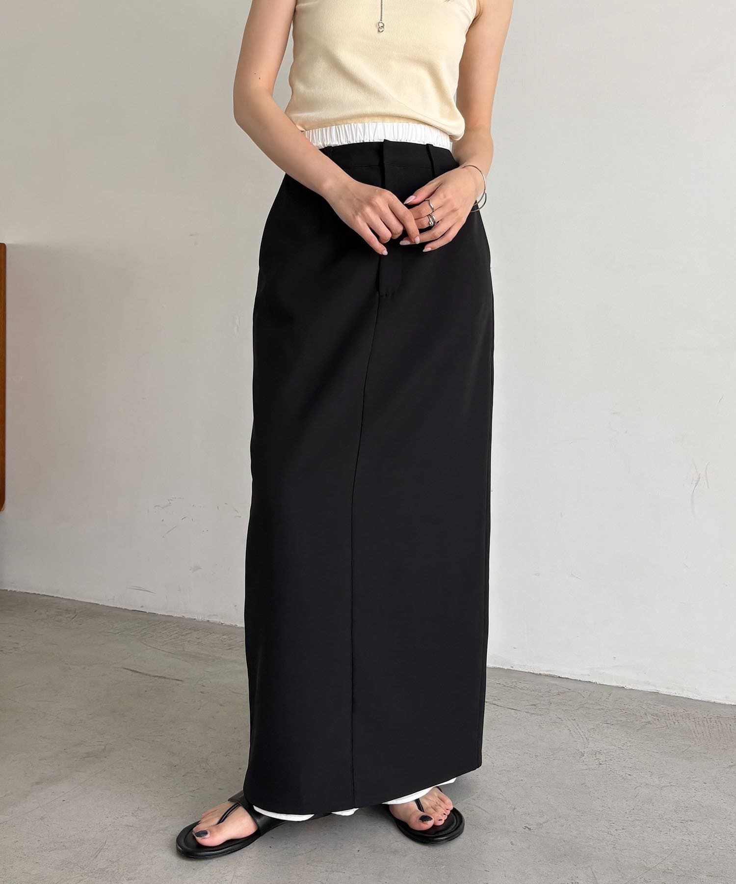 OUTLET(アウトレット) 【CAPRICIEUX LE'MAGE】Wウエストレイヤードスカート