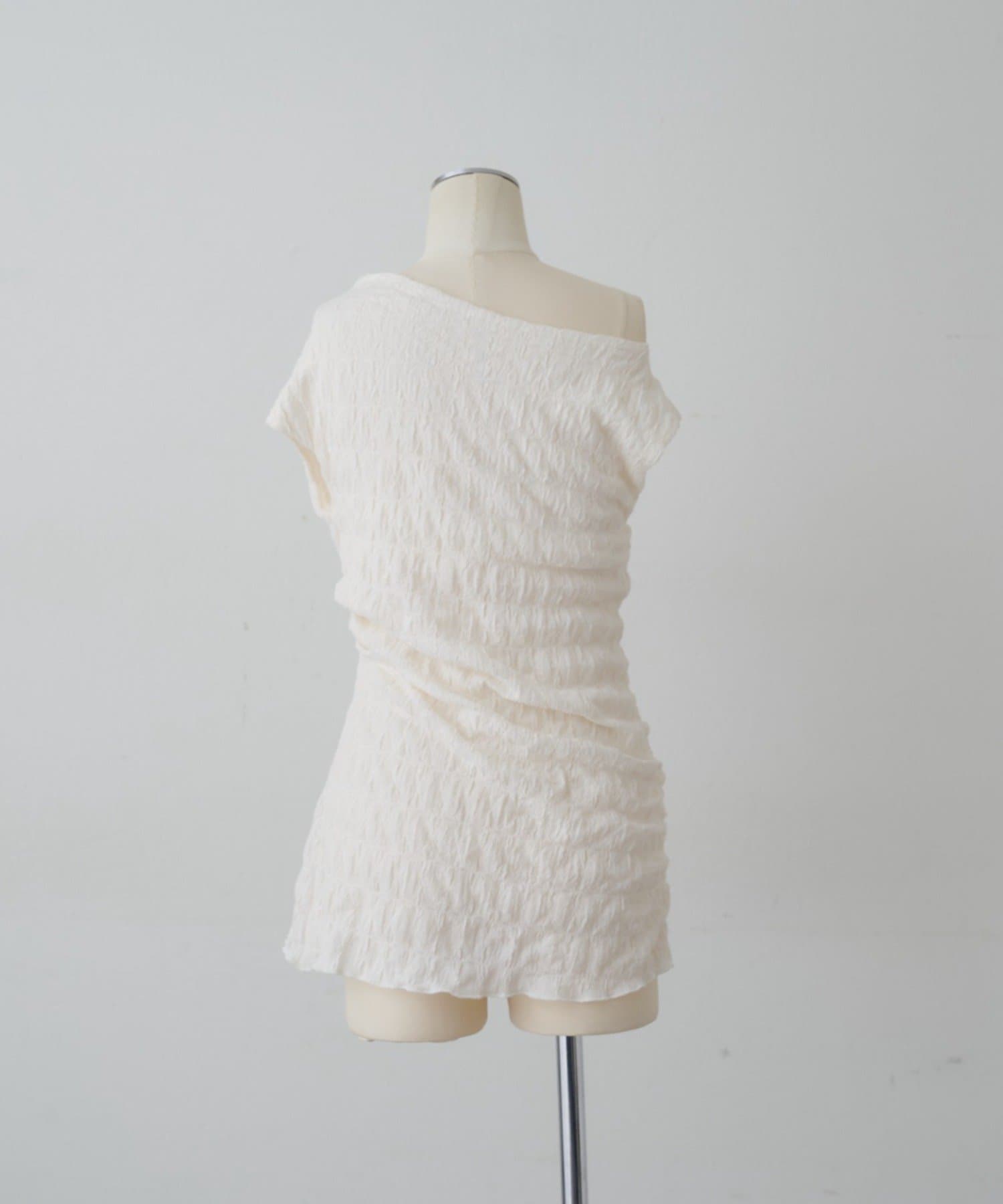 OUTLET(アウトレット) 【SHENERY】アシメレースジャガードTee