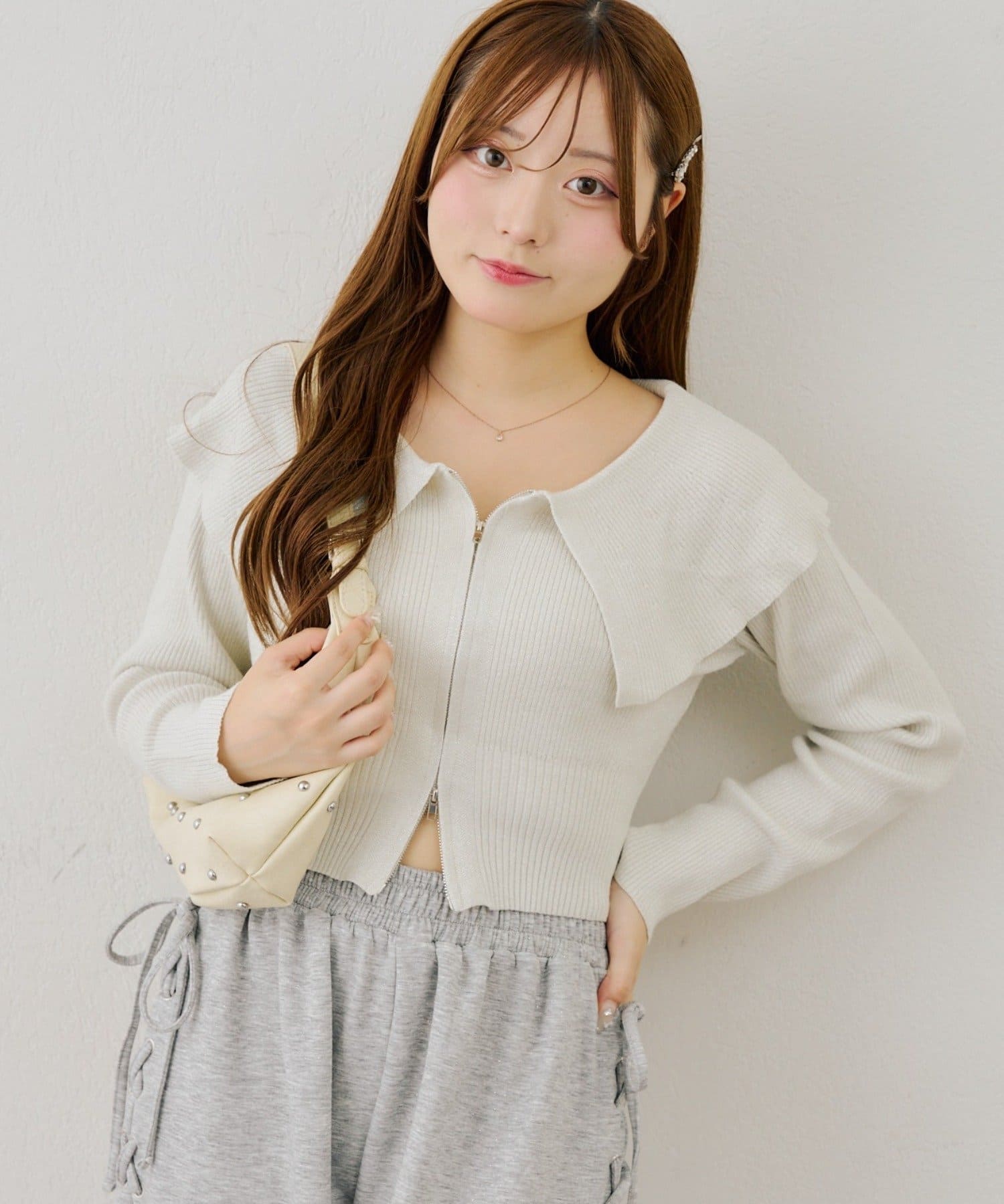 NICE CLAUP / OLIVE des OLIVE OUTLET(ナイスクラップ  / オリーブ デ オリーブ アウトレット) 【continuer】ビックカラーＷジップニット