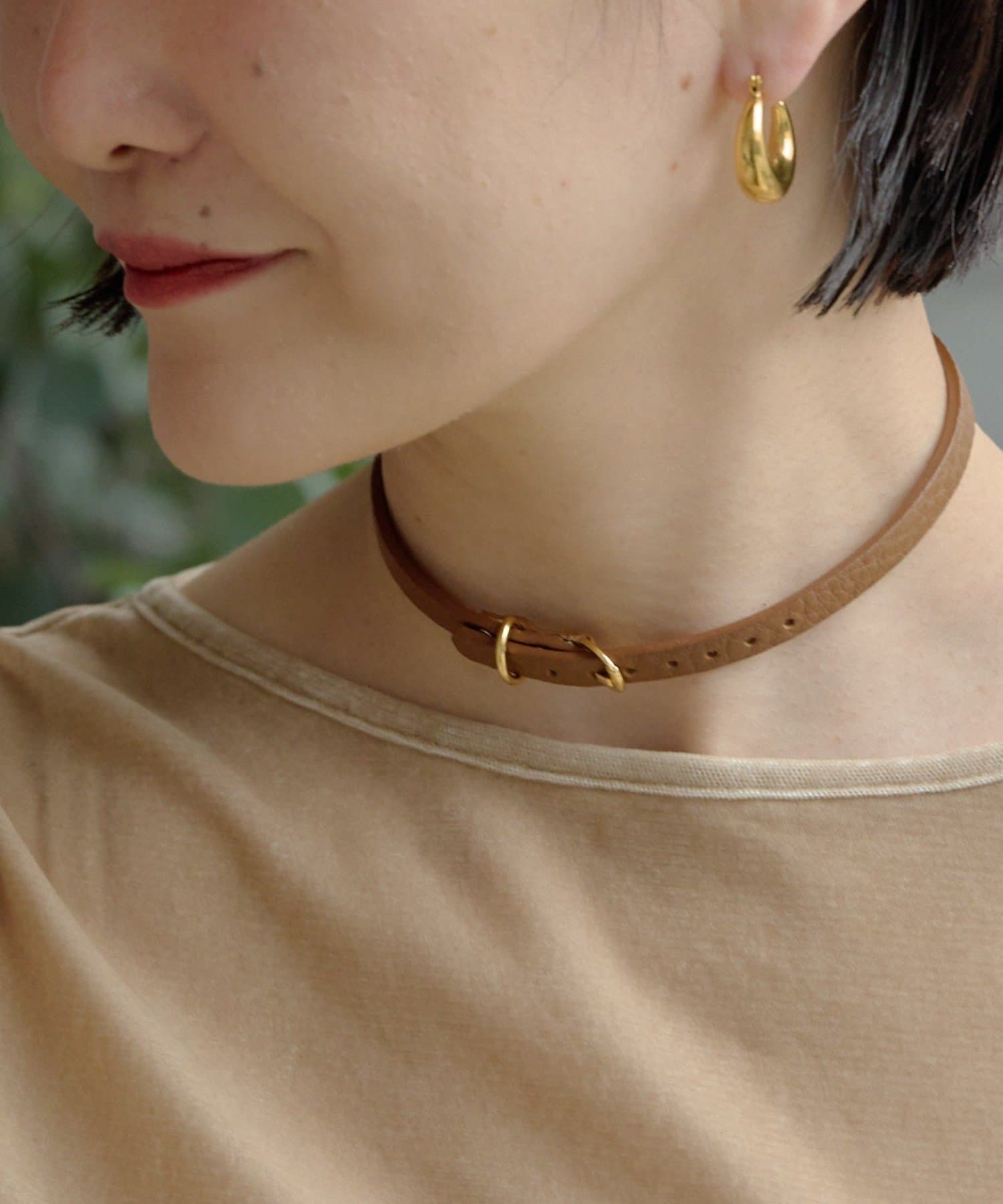 ear PAPILLONNER(イア パピヨネ) 2WAYレザーチョーカーネックレス