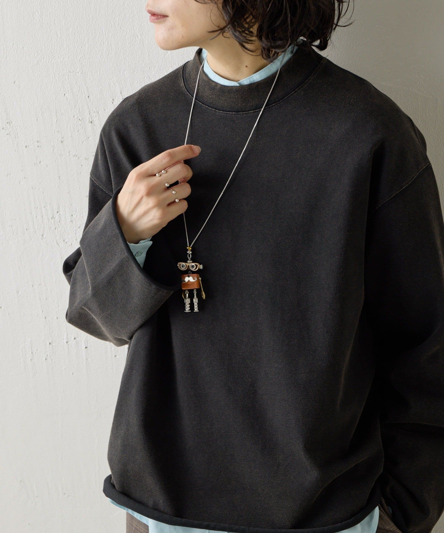 ear PAPILLONNER(イア パピヨネ) おかしなロボットネックレス《WEB＆一部店舗限定/ステンレス》
