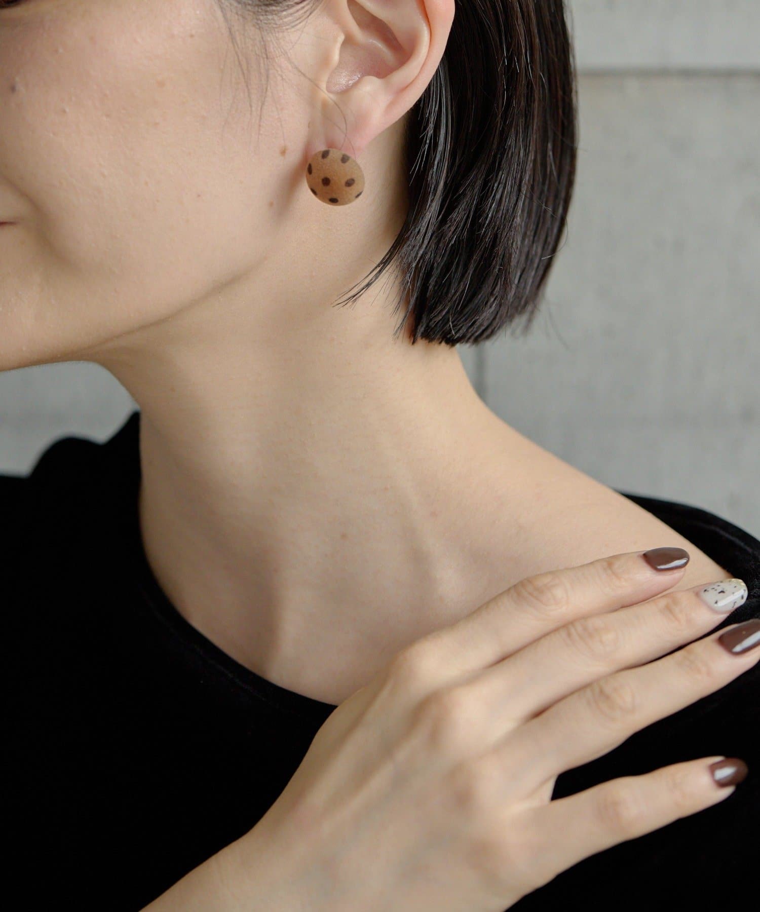 ear PAPILLONNER(イア パピヨネ) フロッキー水玉ピアス《WEB＆一部店舗限定/チタンポスト》