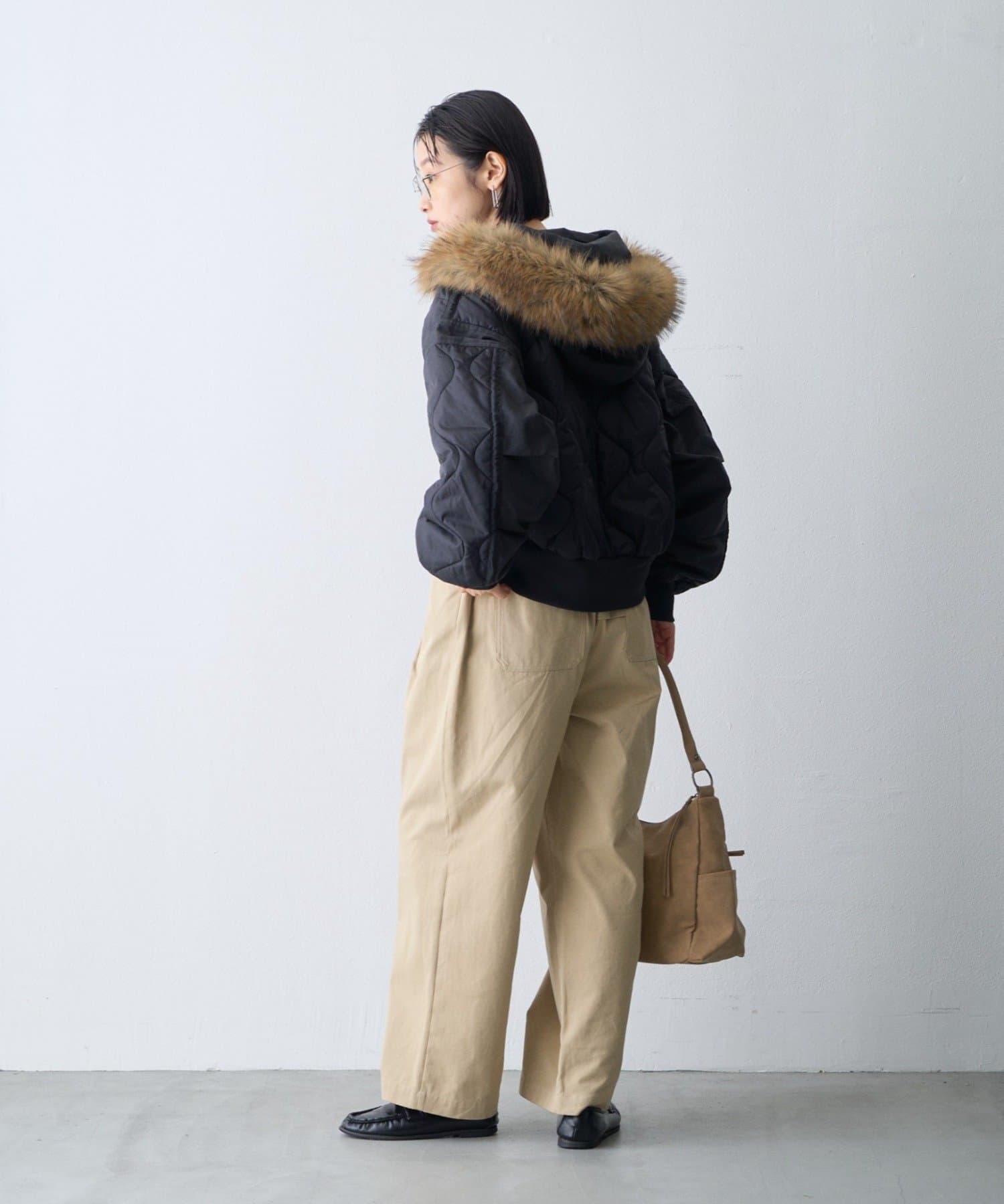 CIAOPANIC TYPY(チャオパニックティピー) 【26Winter展示会 出展商品】【etsinta】キルティング切替ファーフーディー