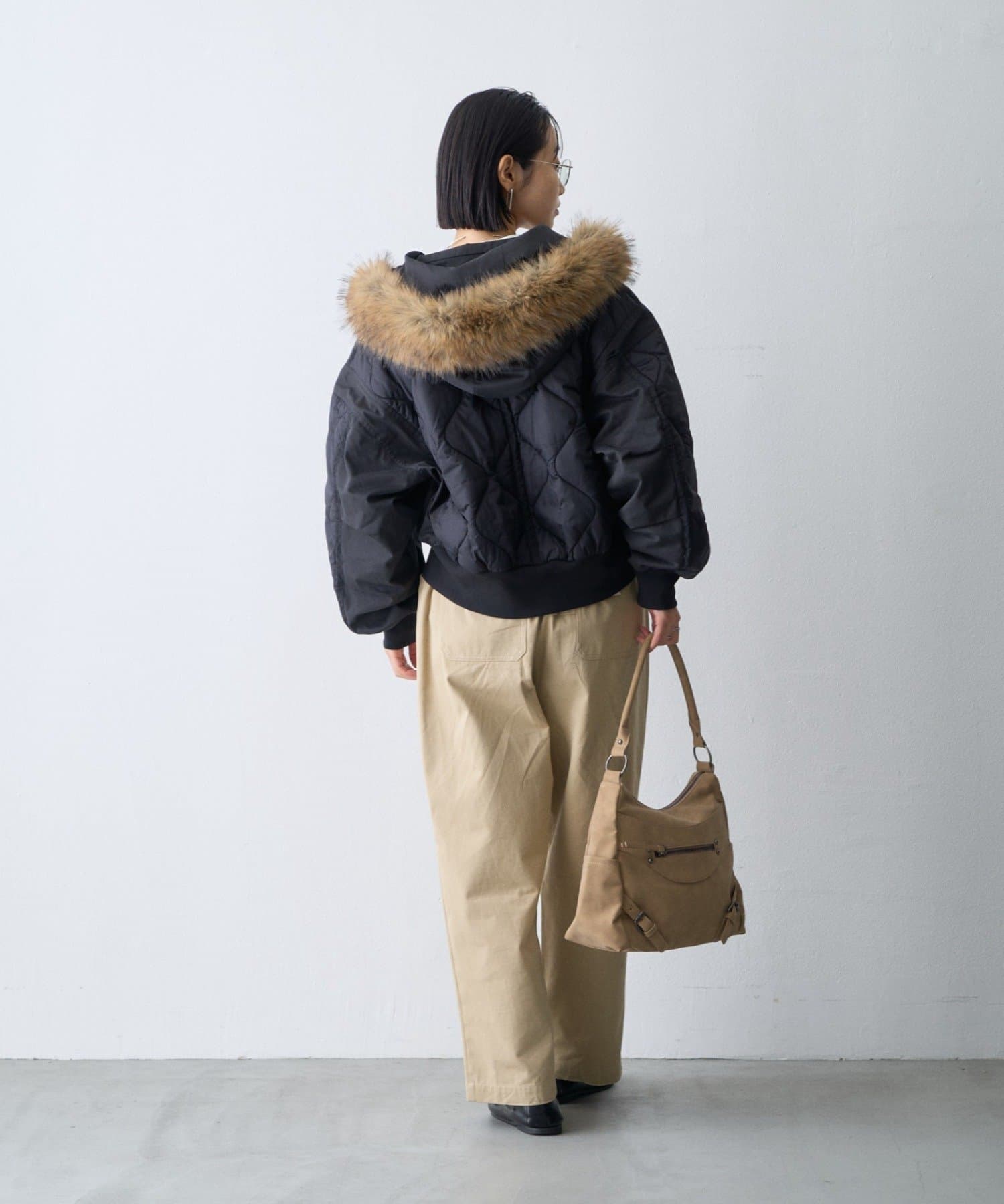 CIAOPANIC TYPY(チャオパニックティピー) 【26Winter展示会 出展商品】【etsinta】キルティング切替ファーフーディー